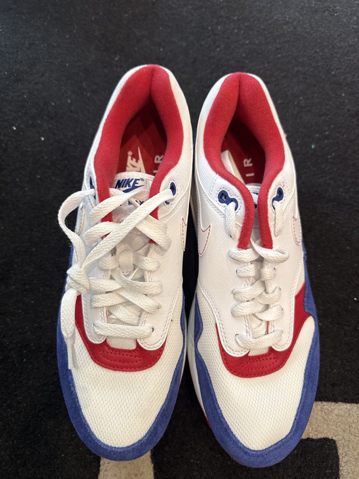 Nike Nike air max 1 white red blue size 9.5 Size US 9.5 / EU 42-43 - 4 Thumbnail