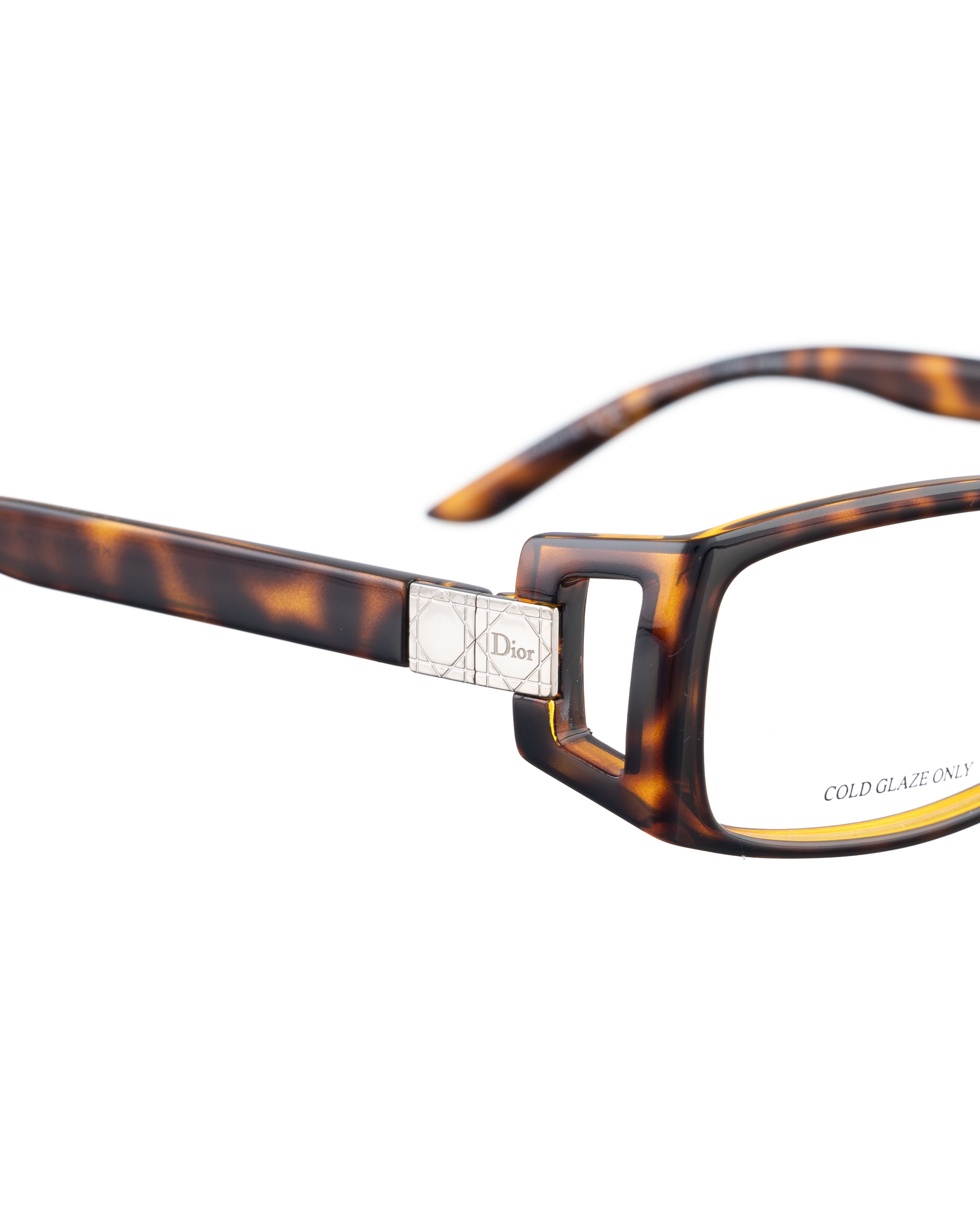Dior Dior 00s Brown Tortoise Plastic Glasses Size ONE SIZE - 1 Thumbnail