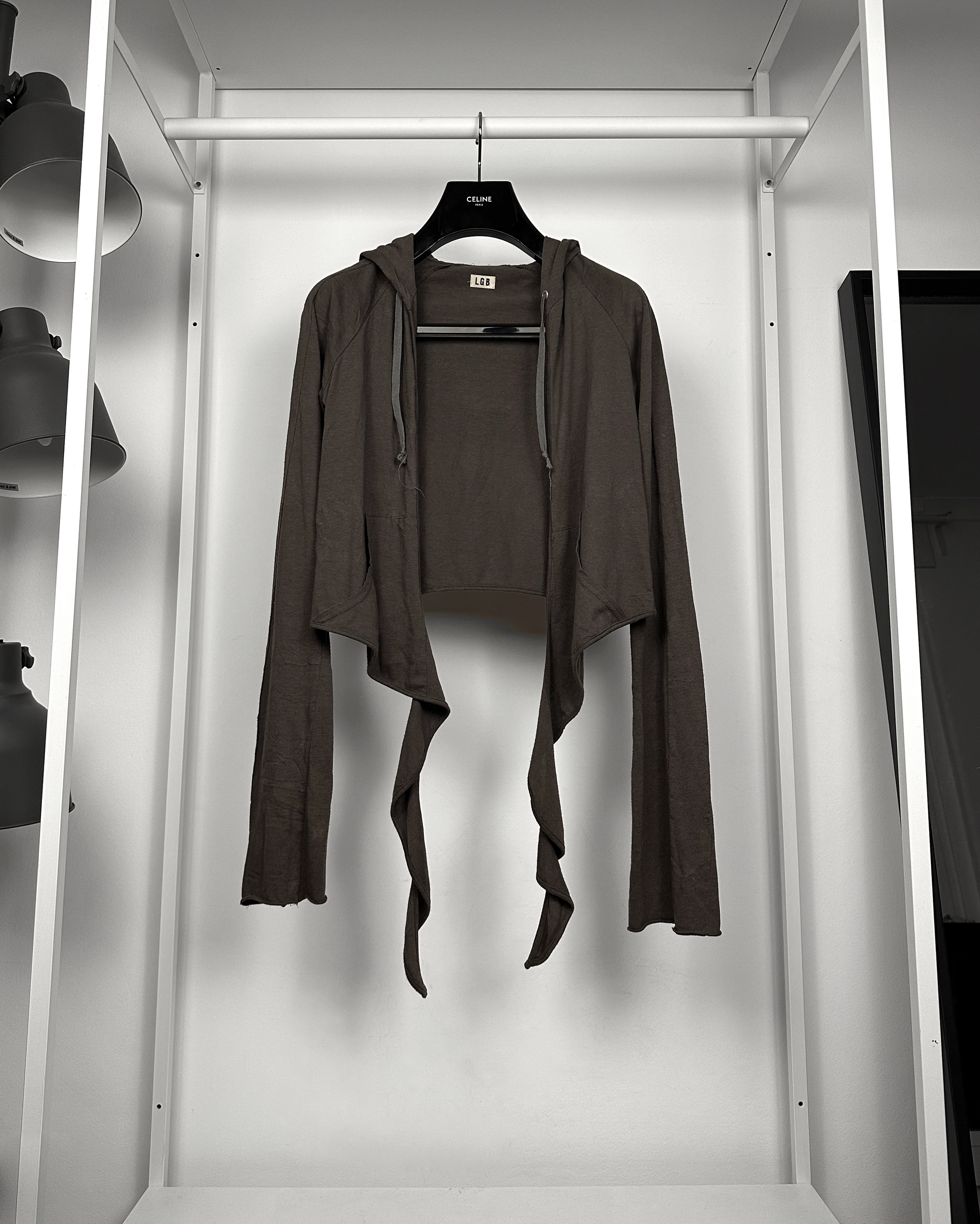 LGB Cropped Cardigan Hooded Top