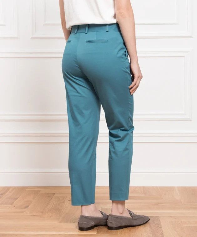Loro Piana o1srvl11e0824 Derk Pant in Turquoise Size 28" / US 6 / IT 42 - 4 Thumbnail