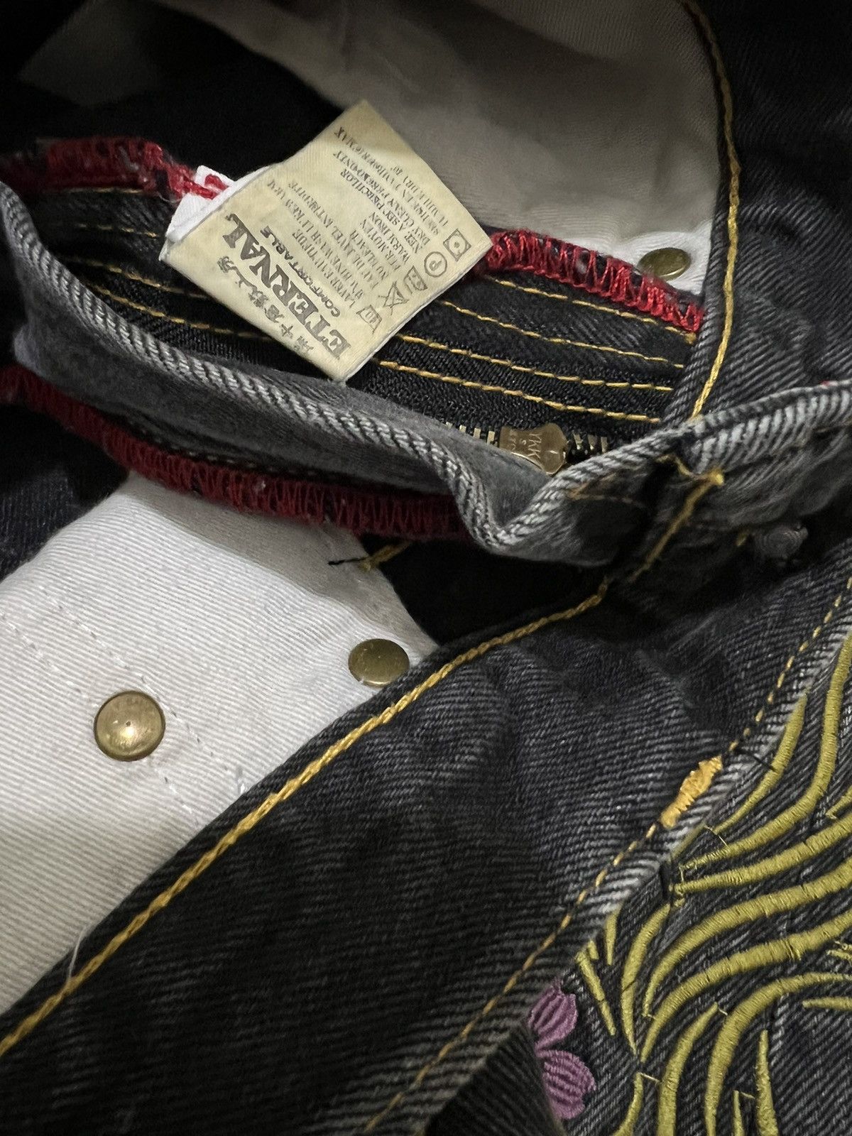 Eternal × Japanese Brand Eternal japanese sakura emboidered denim pants Size US 30 / EU 46 - 6 Thumbnail