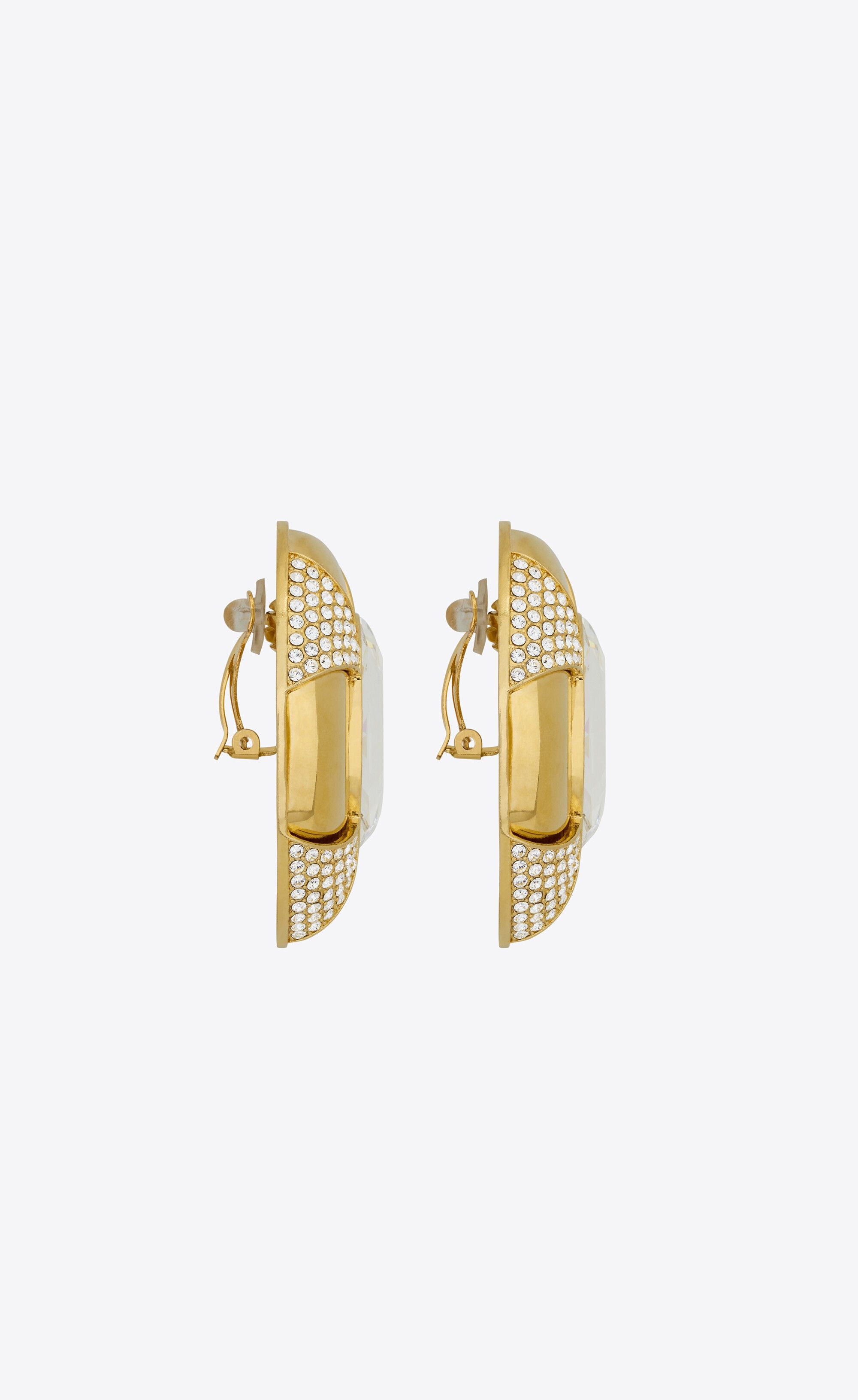 Saint Laurent Paris o1s1wg110325 Size: OS / 747681 Saharienne Earrings in Metal Size ONE SIZE - 4 Thumbnail