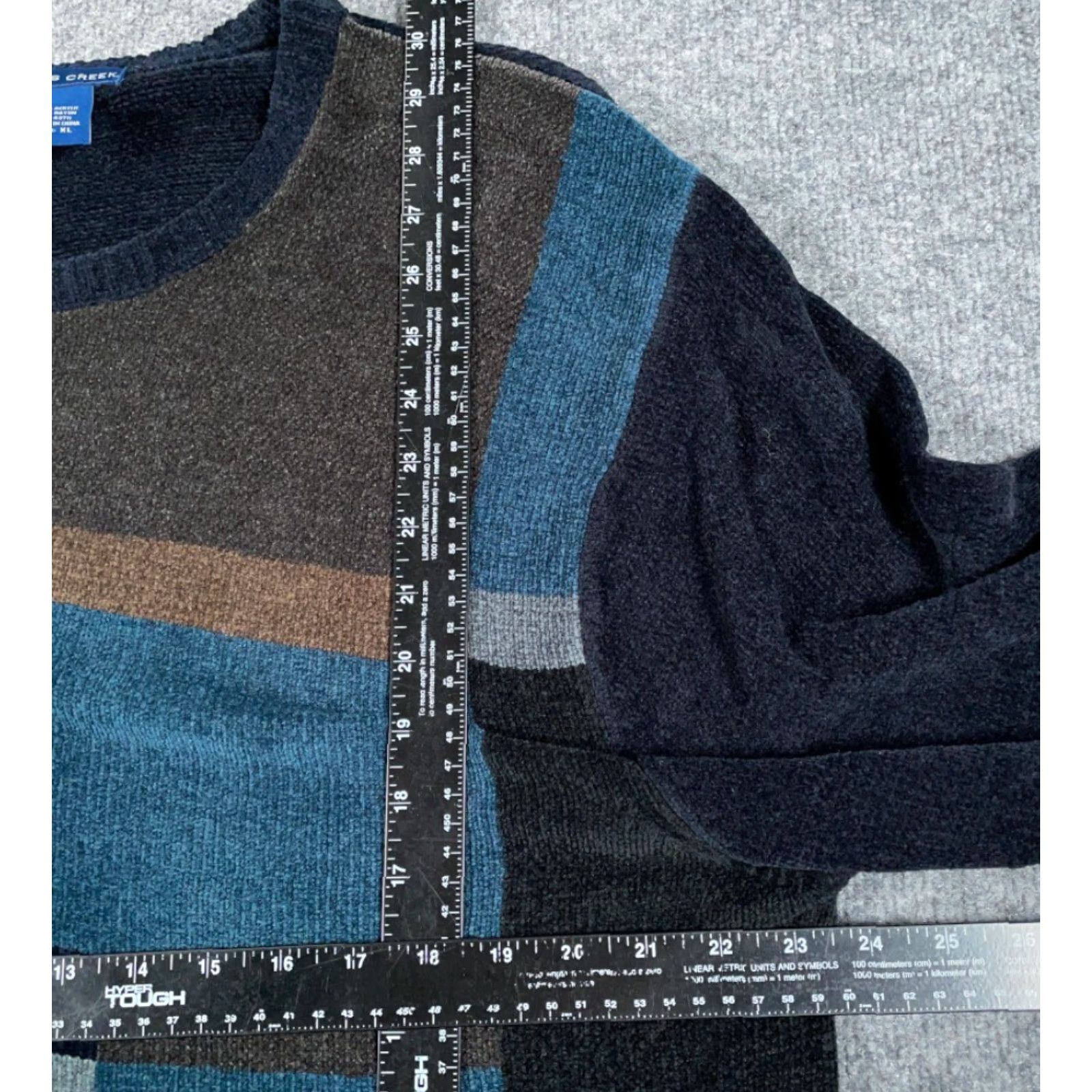 Vintage VINTAGE Falls Creek Sweater Adult XL Black Geometric Crew Neck Pullover Knit Heavyweight 90s Retro Dad Mens Size US XL / EU 56 / 4 - 4 Thumbnail