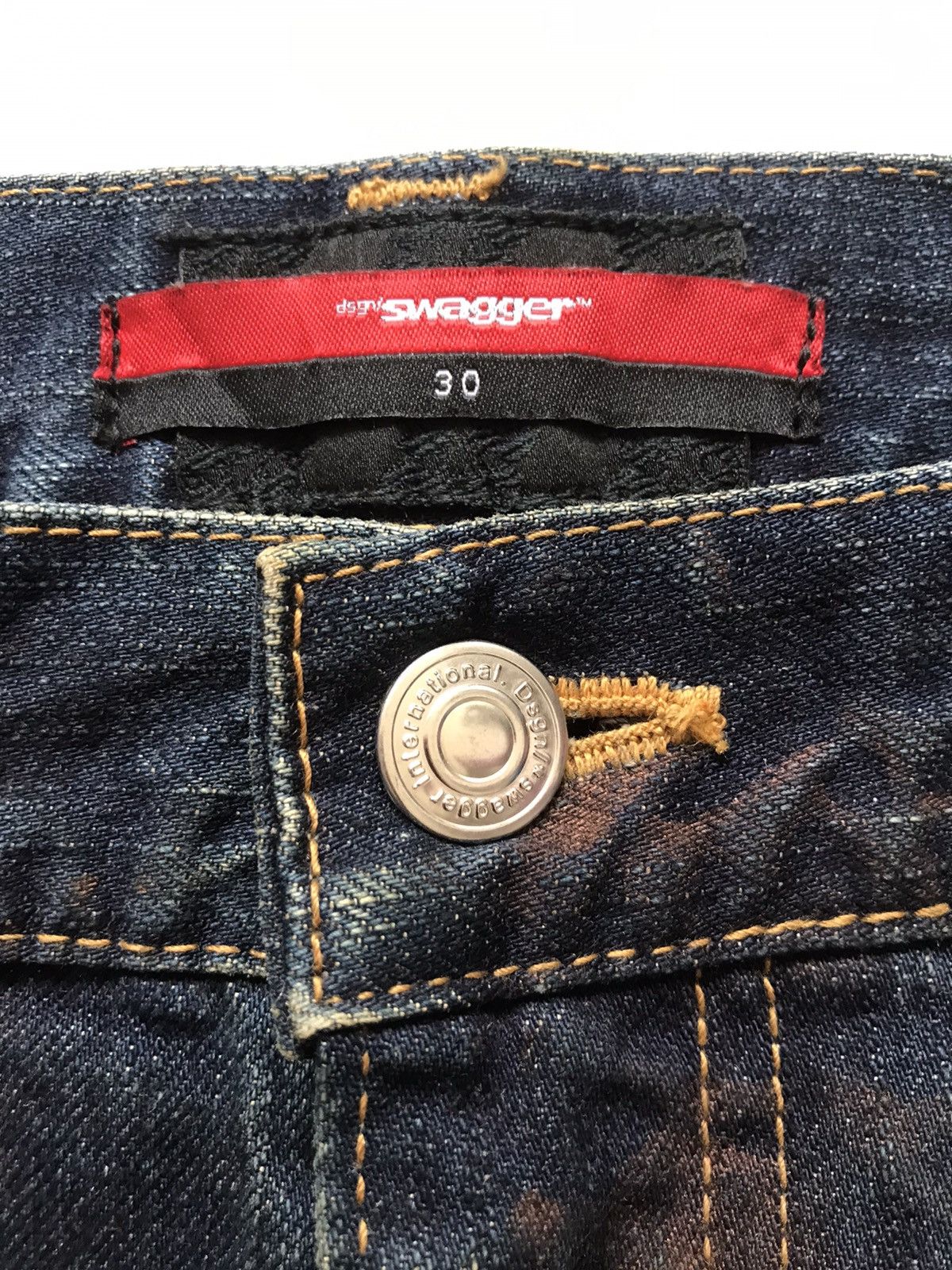 Swagger JAPANESE BRAND SWAGGER DISTRESSED PAINTED JEANS Size US 31 - 8 Thumbnail