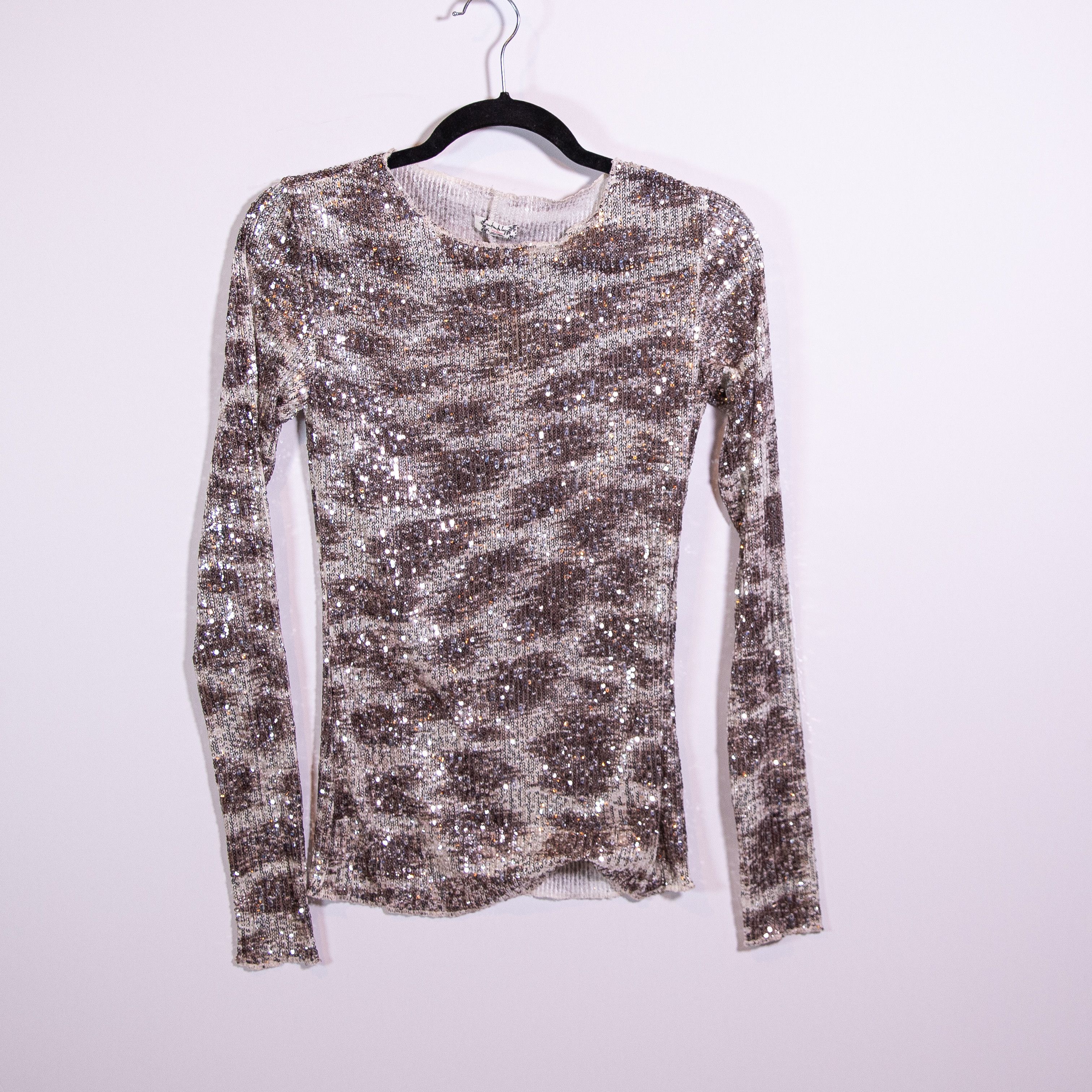 Free People NEW Free People Intimately Printed Gold Size XS / US 0-2 / IT 36-38 - 1 Thumbnail