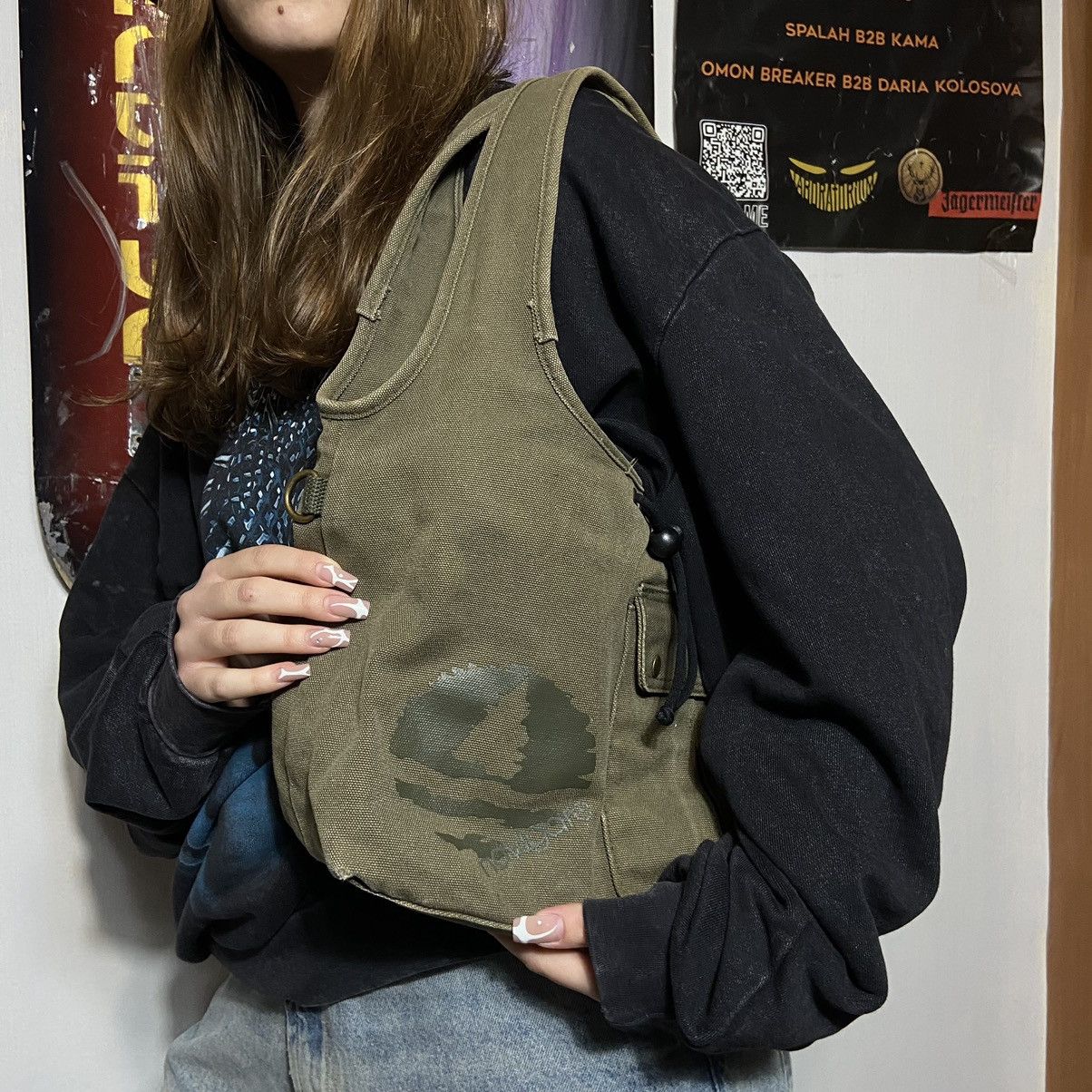 Vintage 📌 Crazy Avant-Garde Y2K Shoulder Bag Size ONE SIZE - 4 Thumbnail