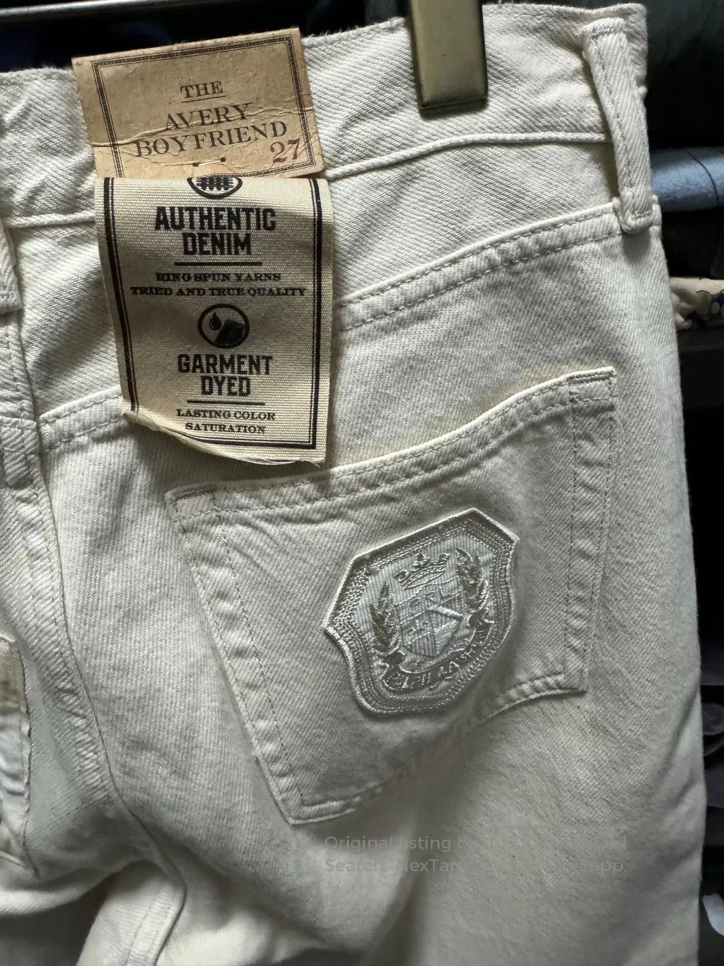 RRL Ralph Lauren distressed beige boyfit jeans by ralph lauren. Size 27" / US 4 / IT 40 - 7 Thumbnail