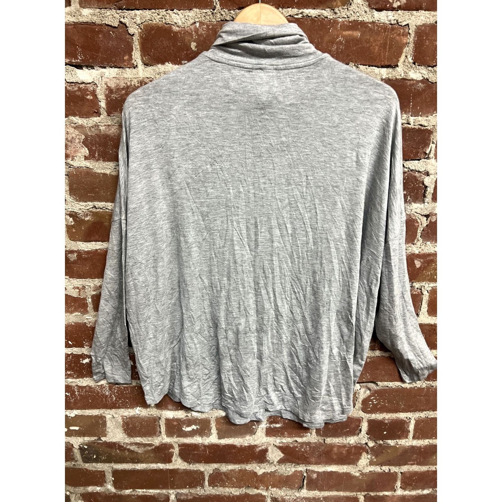 Vintage Wynne Layers MarlaWynne Women's XS Gray Turtleneck Dolman Sleeve Tunic Top Shirt Long Sleeve Size XS / US 0-2 / IT 36-38 - 3 Thumbnail