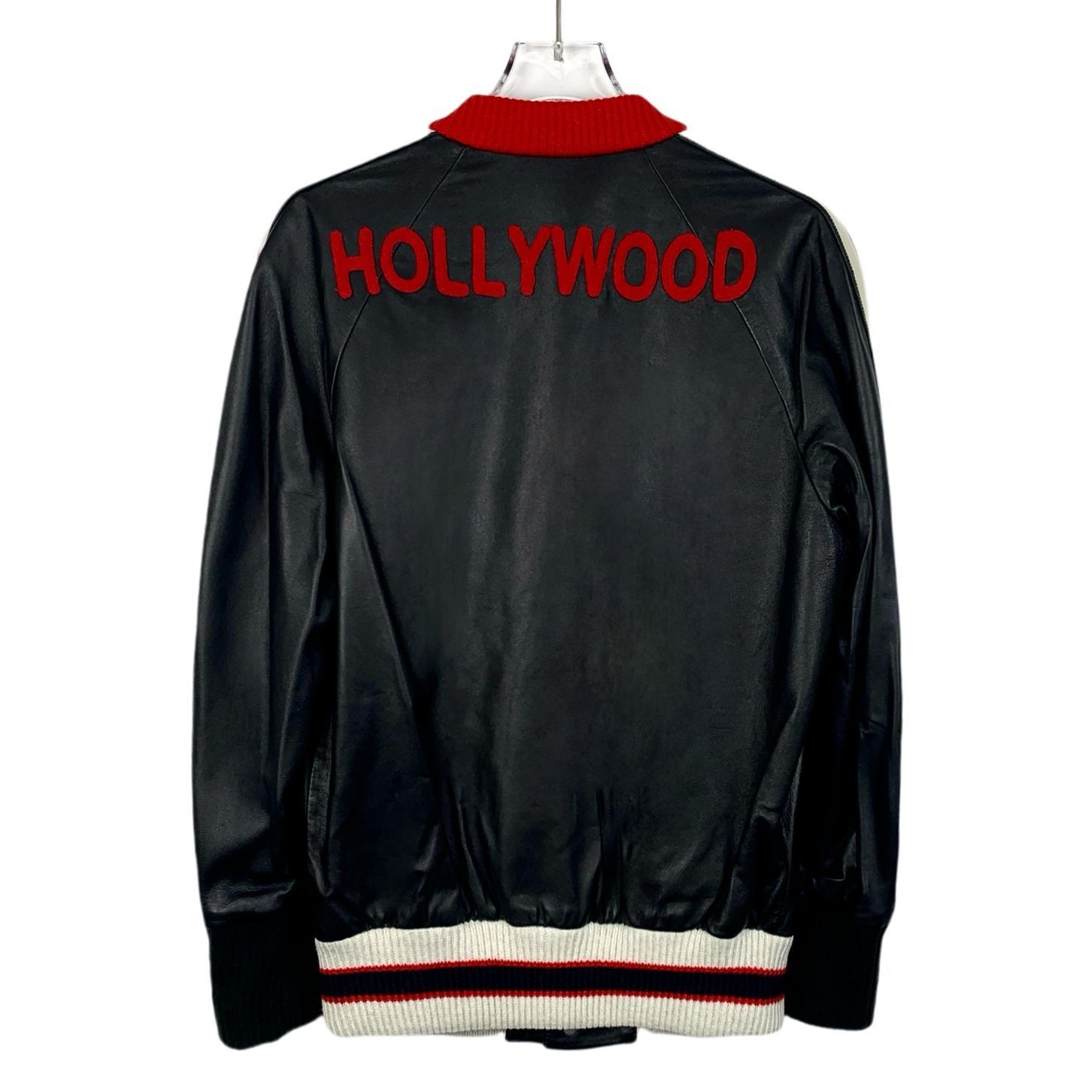 Gucci Gucci Hollywood Black Leather Jacket Red Trim Ribbed Collar Size US S / EU 44-46 / 1 - 8 Thumbnail