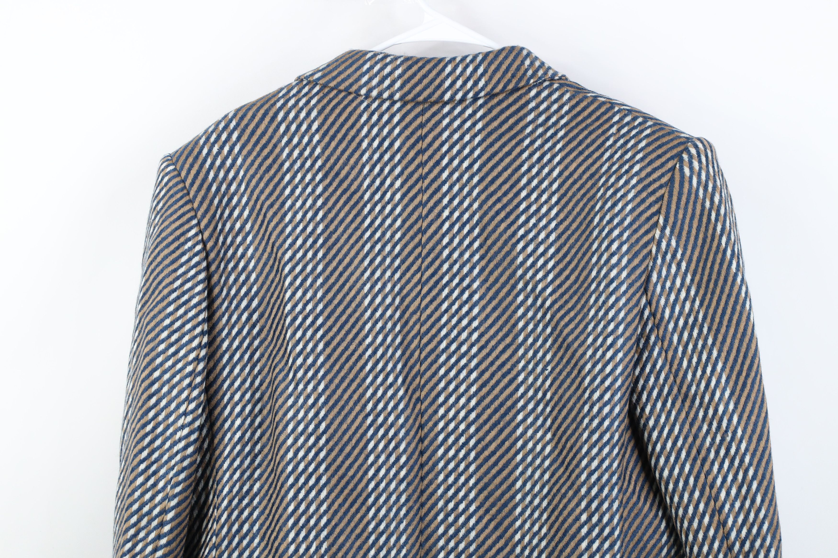 Vintage Vintage 90s Streetwear Striped Wool Suit Coat Blazer Jacket Size XXL / US 16-18 / IT 52-54 - 14 Thumbnail