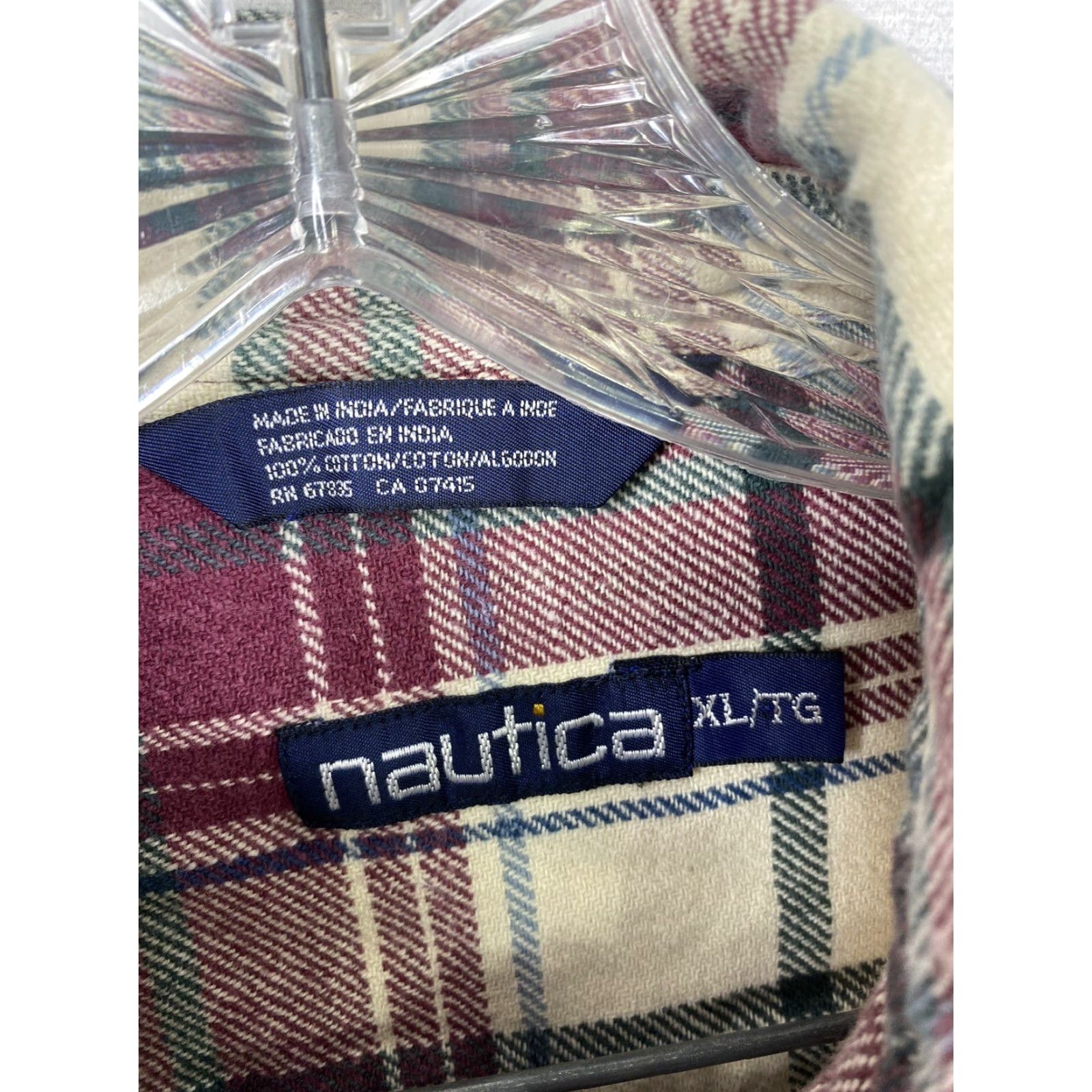 Nautica Nautica XL Multicolor Plaid Flannel Shirt Button-Down Long Sleeve Men’s Regular Size XL Size US XL / EU 56 / 4 - 4 Thumbnail