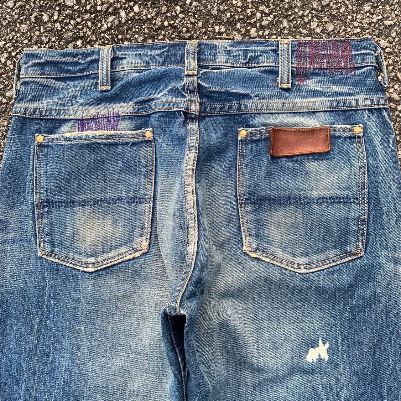 Wrangler Vintage 80s Wrangler Blue Bell Distressed Denim Size US 32 / EU 48 - 5 Thumbnail