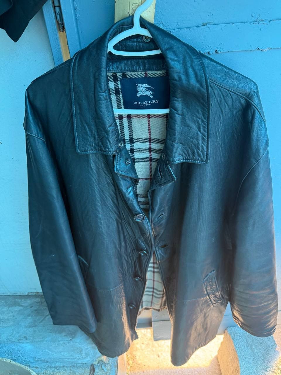 Burberry Vintage Burberry Leather Car Coat Nova Check Black Size US XXL / EU 58 / 5 - 8 Thumbnail