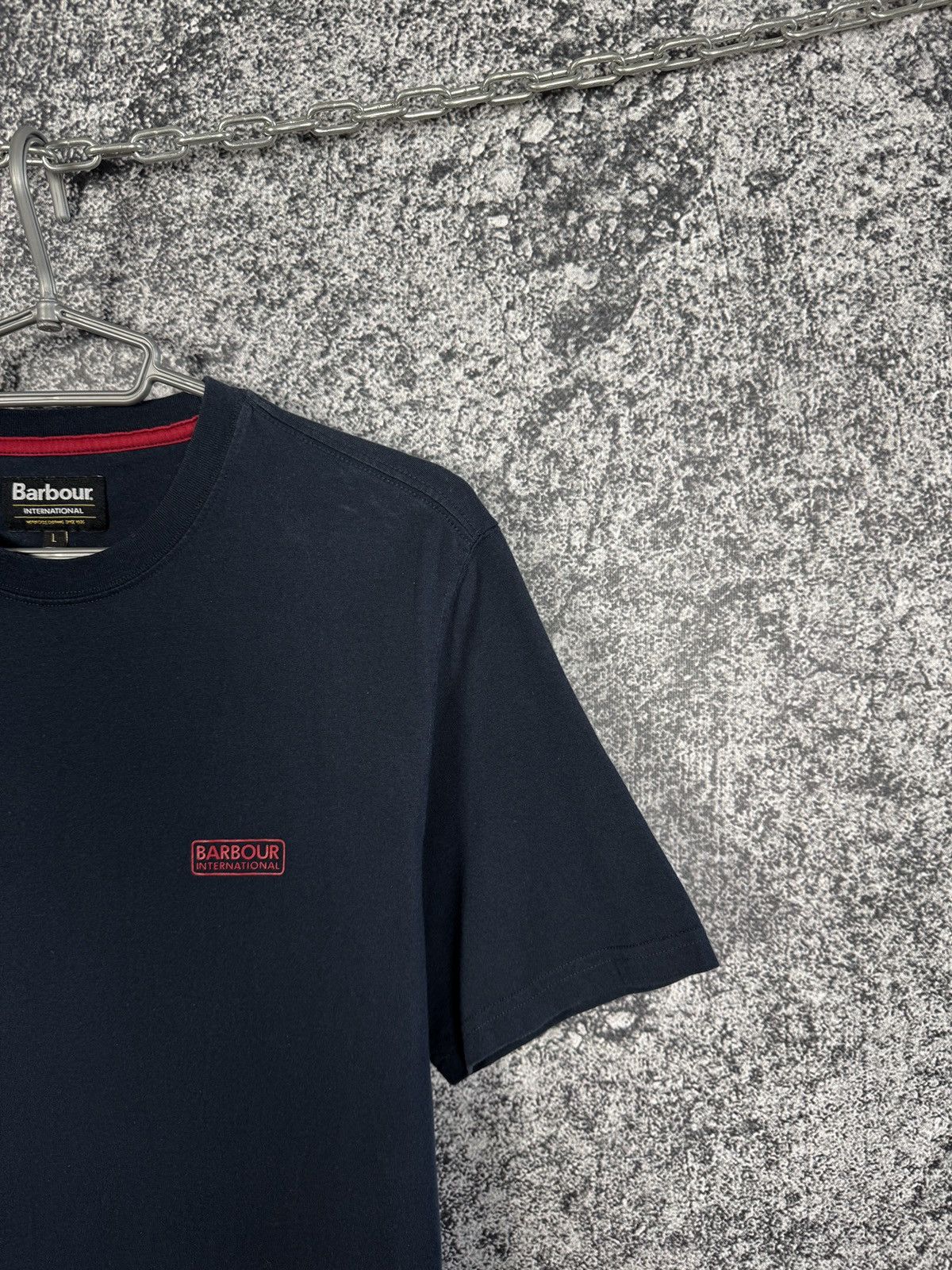 Barbour × Vintage Mens Barbour International T-Shirt Slim Fit Navy Blue Size L Size US M / EU 48-50 / 2 - 2 Thumbnail