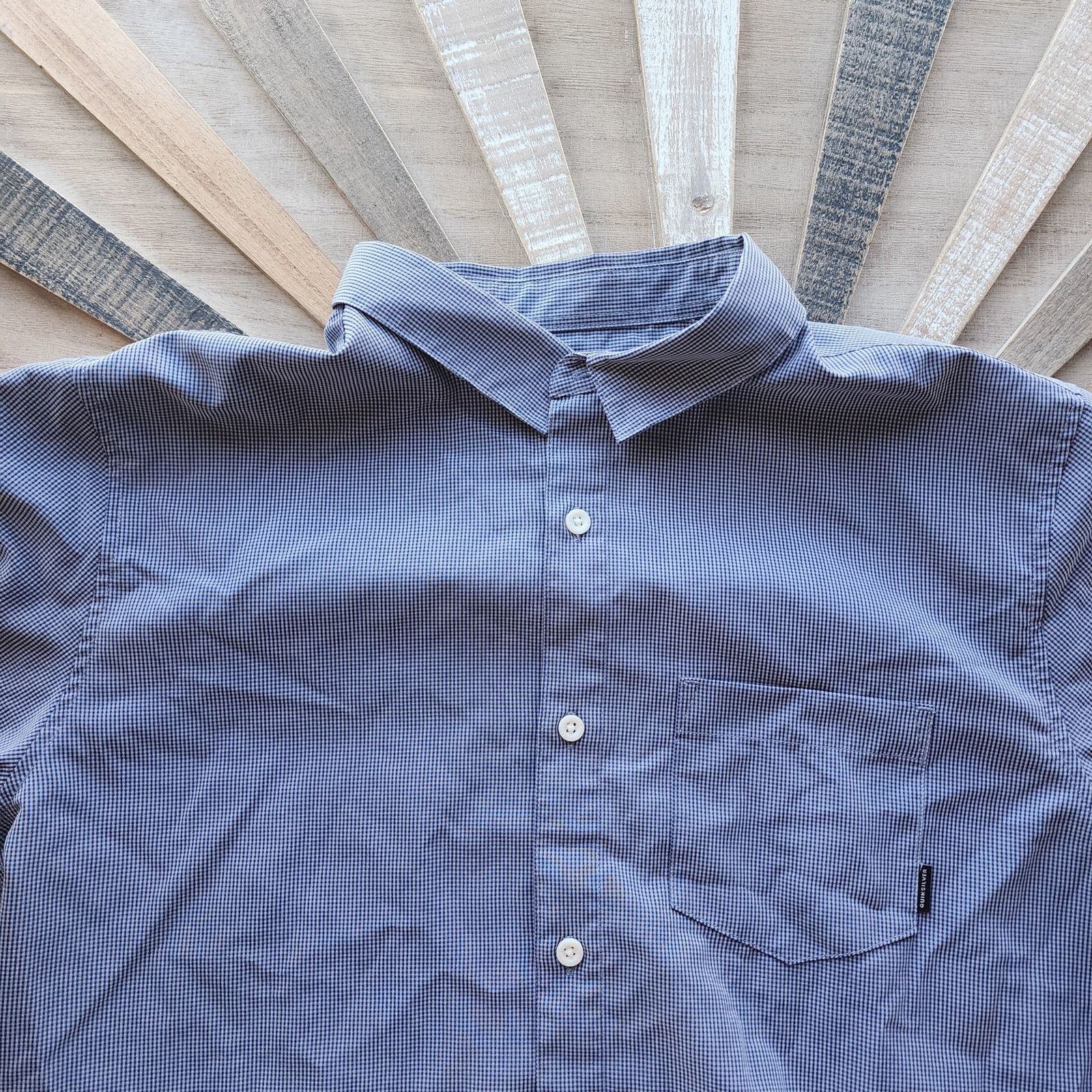 Quiksilver Quicksilver Blue White Plaid Checkered Shirt Men's Small Size US S / EU 44-46 / 1 - 1 Thumbnail
