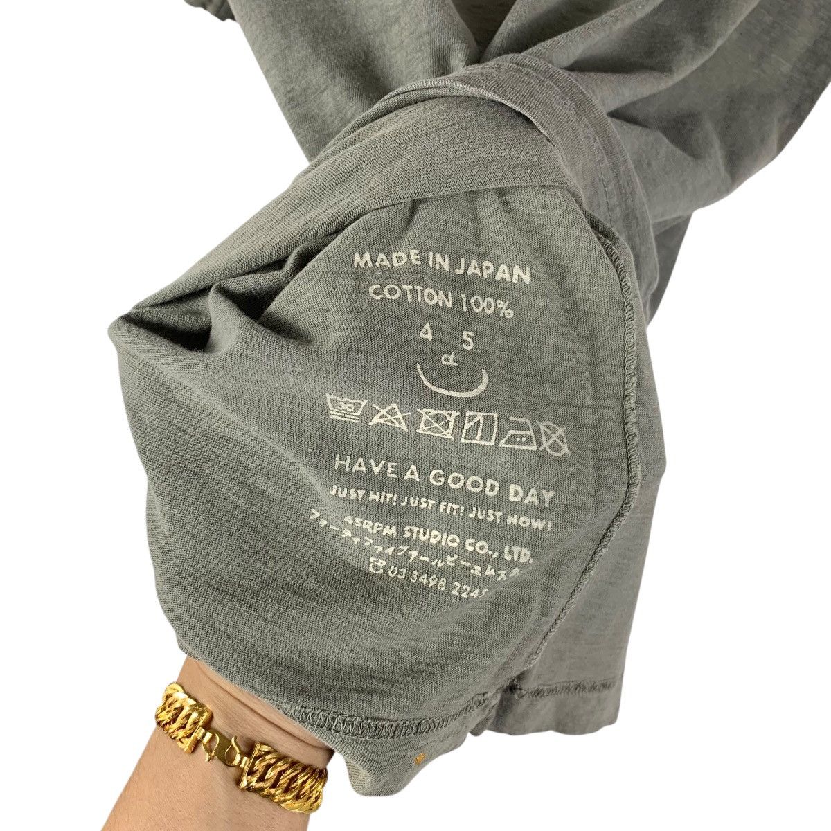 45rpm Vintage 45RPM STUDIO Natural Pure Dye Center Logo Tee Shirt Size XS / US 0-2 / IT 36-38 - 5 Thumbnail