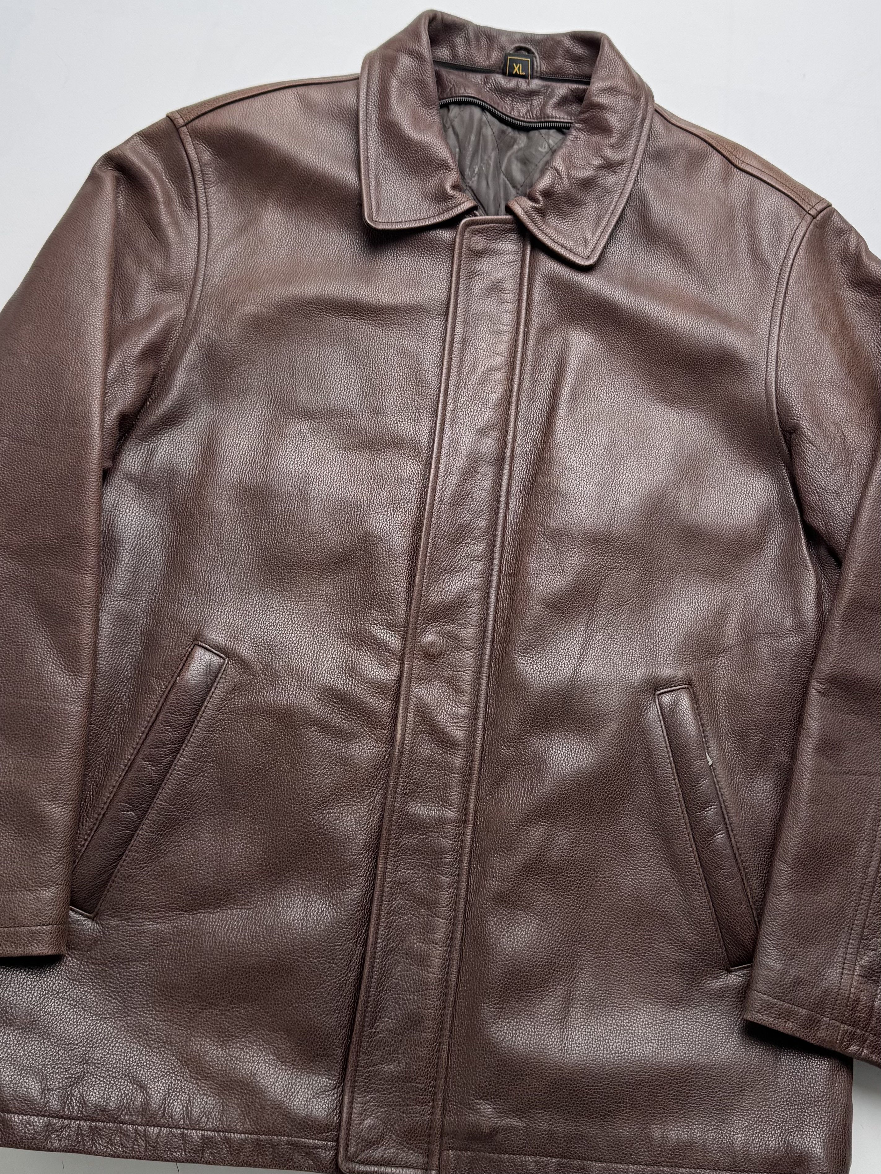 Vintage Vintage Heavy Leather Coat B8(V408)E2 Size US XL / EU 56 / 4 - 2 Thumbnail
