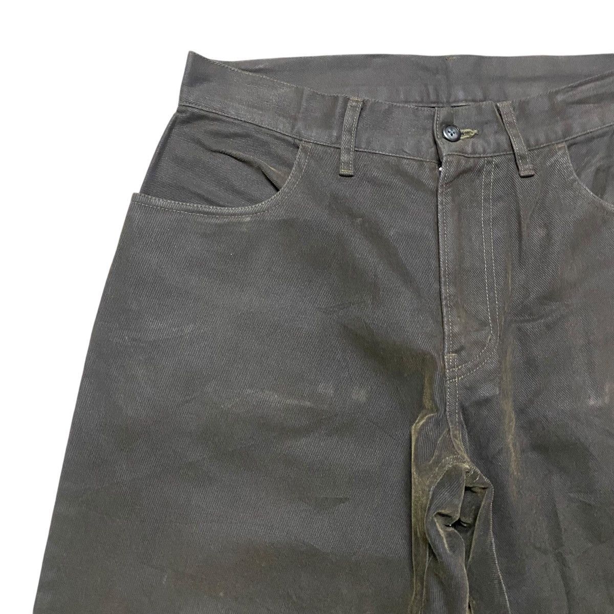 PPFM Vintage PPFM Coated Waxed Baggy Jeans Size US 30 / EU 46 - 4 Thumbnail