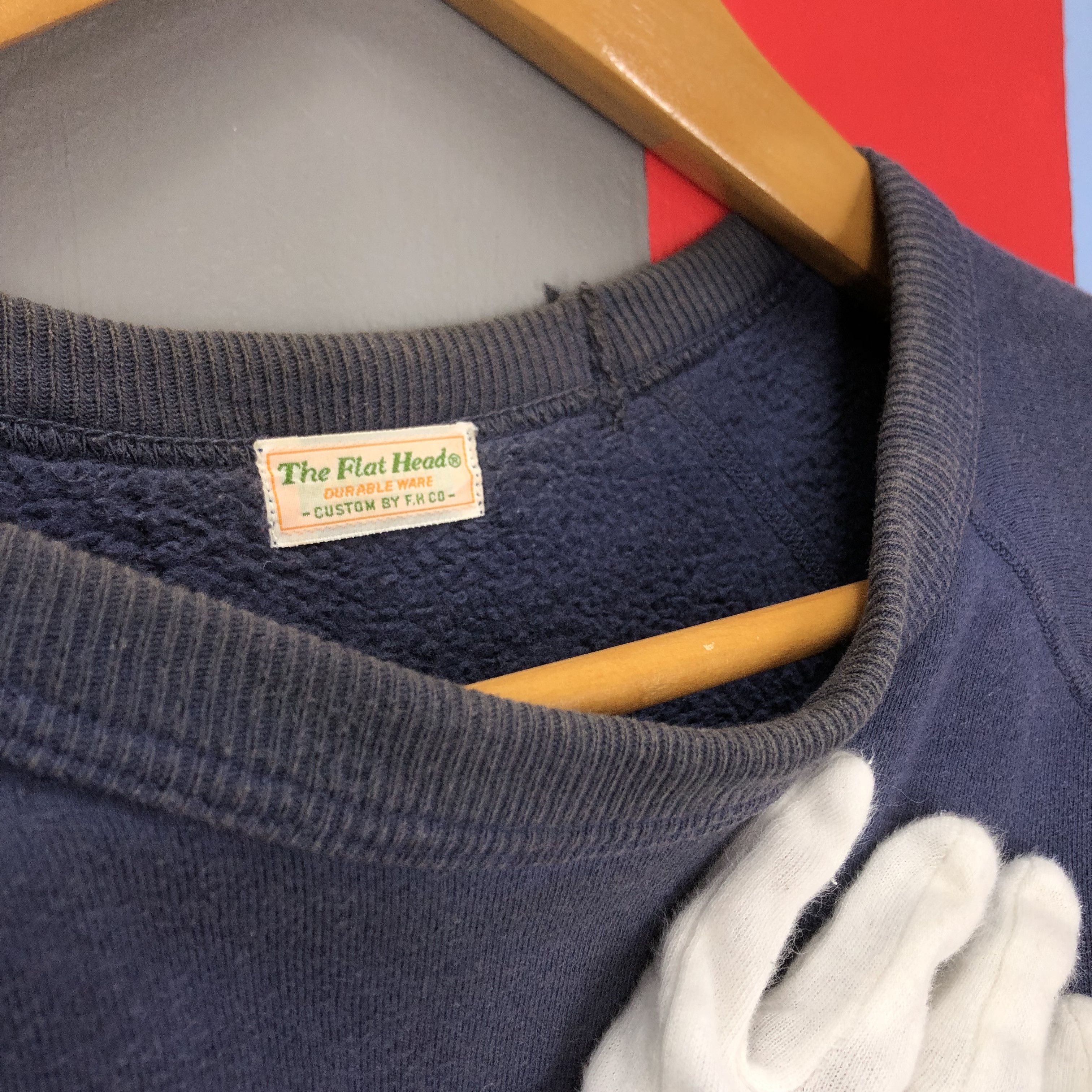 The Flat Head 90s Vintage Thrashed THE FLAT HEAD Sweatshirt #1648/03 Size US M / EU 48-50 / 2 - 9 Thumbnail