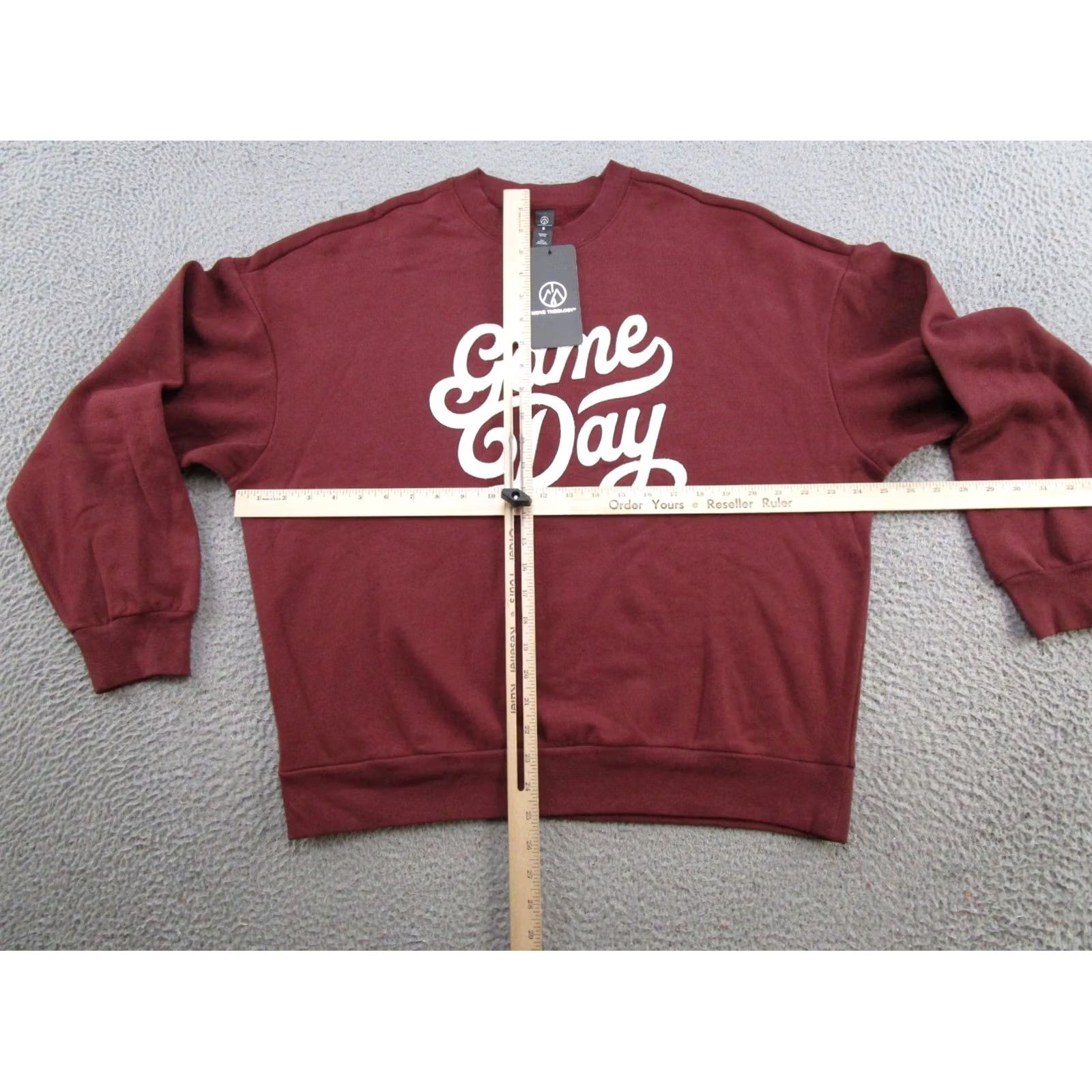 Spell Move Theology Sweatshirt Women’s Size S Burgundy Red Fleece Oversized Pullover Crew Neck Winter Fall Classic Activewear Mens Size S / US 4 / IT 40 - 5 Thumbnail