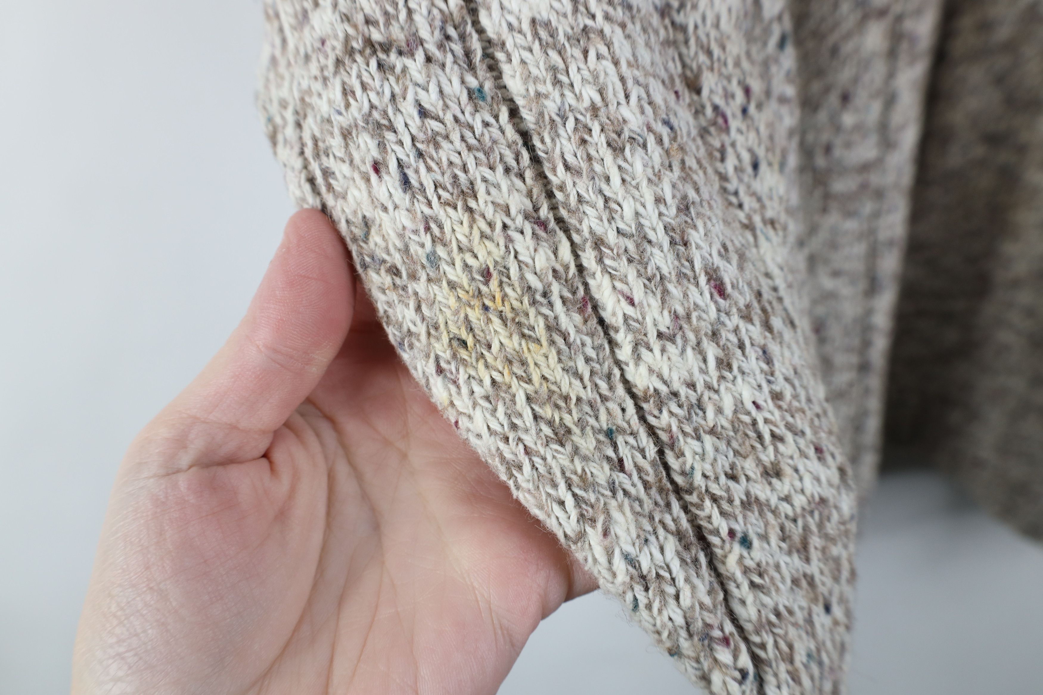 Vintage Vintage 90s Streetwear Marled Knit Henley Sweater Fleck Size L / US 10 / IT 46 - 7 Thumbnail