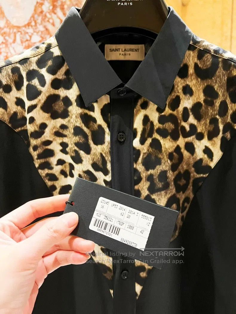 Saint Laurent Paris Saint Laurent Paris size 38 Leopard Print Shirt Size US S / EU 44-46 / 1 - 9 Thumbnail