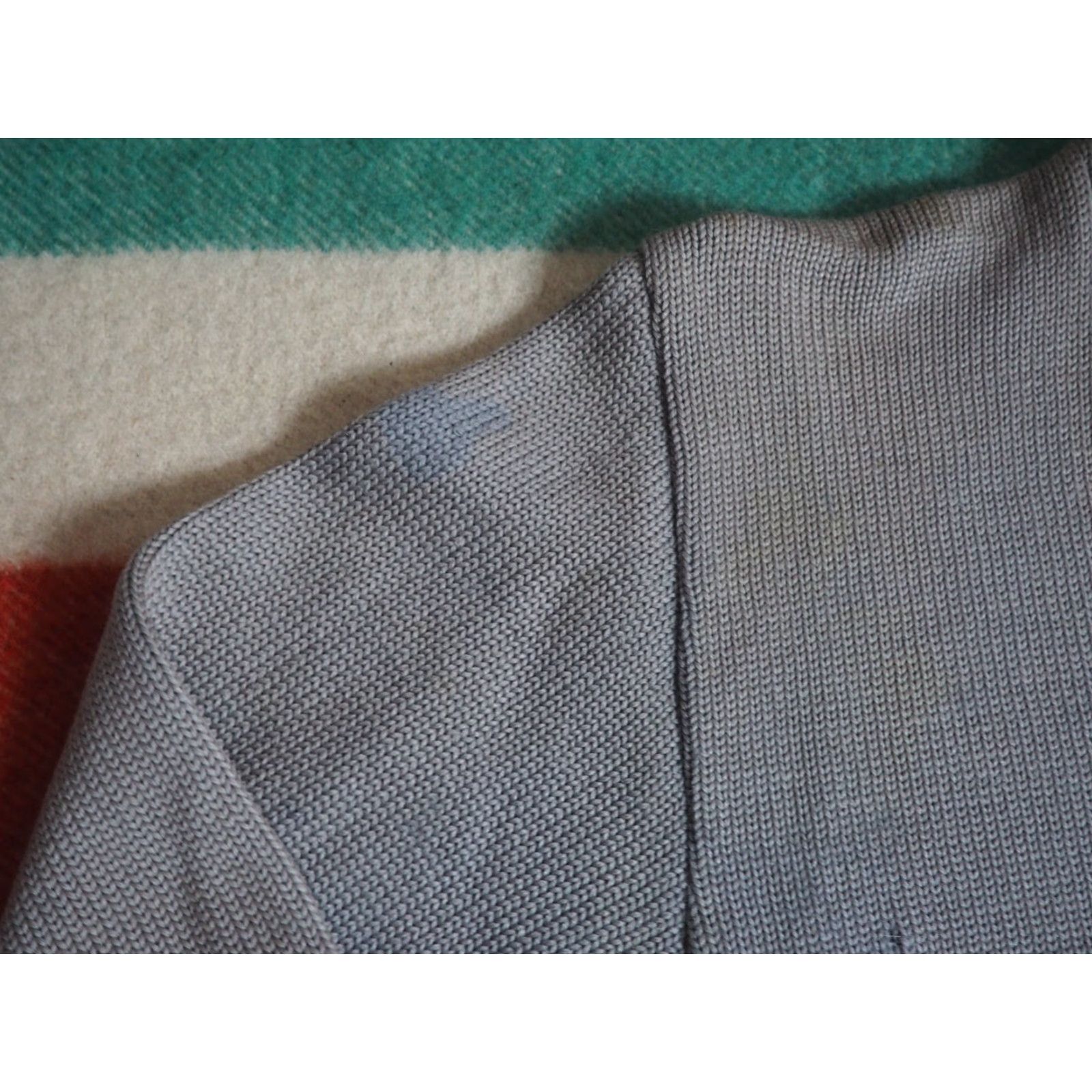 Vintage VTG Kandel Woolen Mills Oregon Blue Distress Faded Wool Letterman Sweater S Size US S / EU 44-46 / 1 - 7 Thumbnail