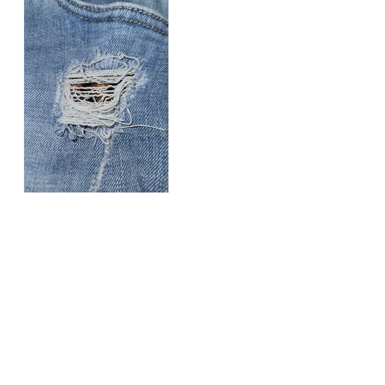 Vintage KanCan Jeans Skinny Ankle Women's 9/28 Blue Denim Distressed Button Fly Stretch Shirts? Size 30" / US 8 / IT 44 - 10 Thumbnail