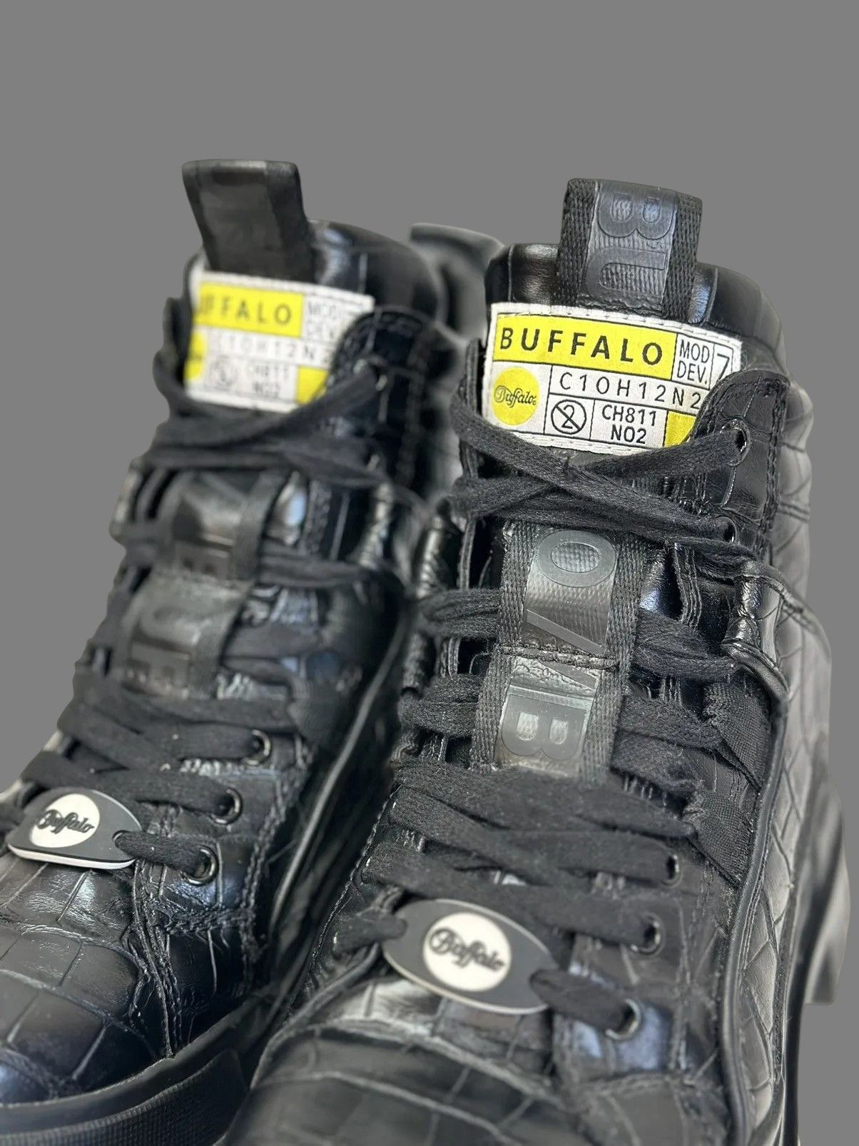 New Rock Gothic Platform Leather Boots Vintage Buffalo AS98 Look Size US 9 / IT 39 - 5 Thumbnail
