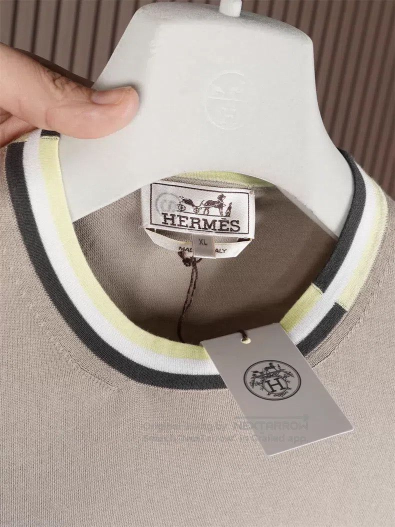 Hermes Hermes Knit Round Neck Short Sleeve T-Shirt Size US XL / EU 56 / 4 - 6 Thumbnail
