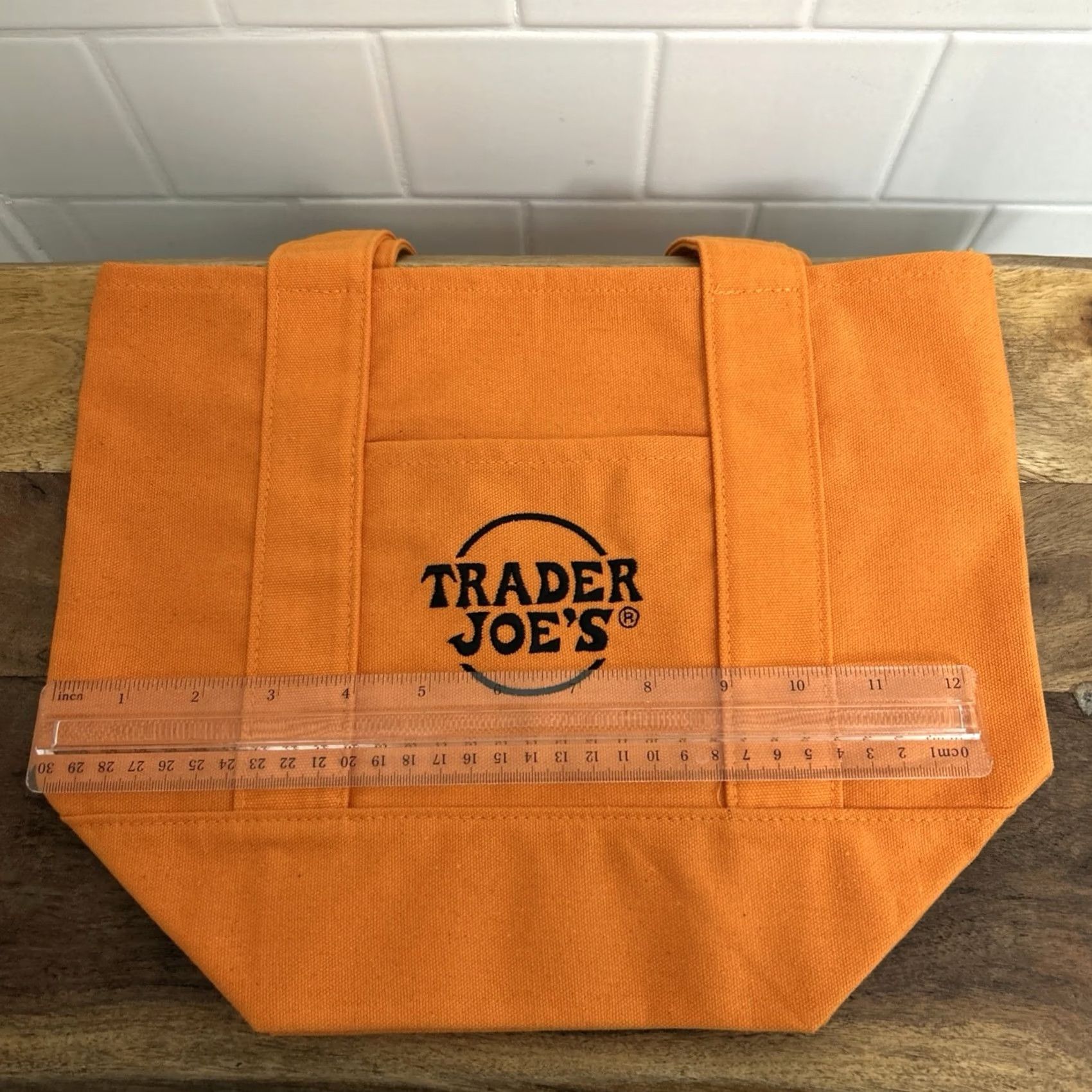 Vintage Trader Joe’s Mini Tote Bag Set Of 2 Black Orange Limited Edition Canvas Casual Travel Workwear Women Size ONE SIZE - 5 Thumbnail