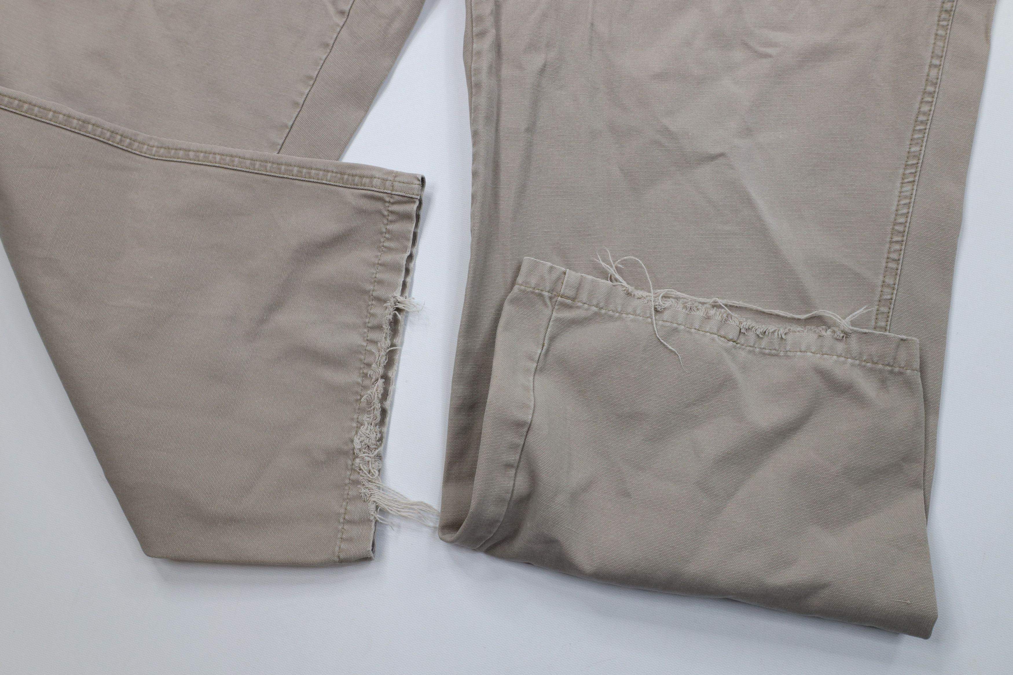 Woolrich Woolen Mills Vintage 90s Woolrich Canvas Wide Leg Pants Beige Cotton Size US 40 / EU 56 - 5 Thumbnail
