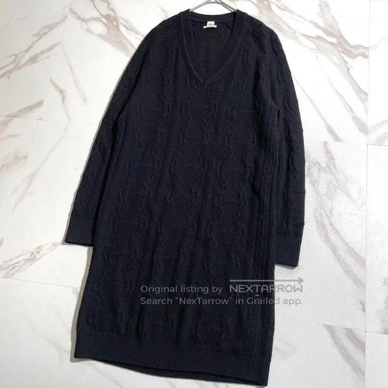 Hermes Hermes Knitted dress with long sleeves Size XXS / US 00 / IT 34 - 1 Thumbnail