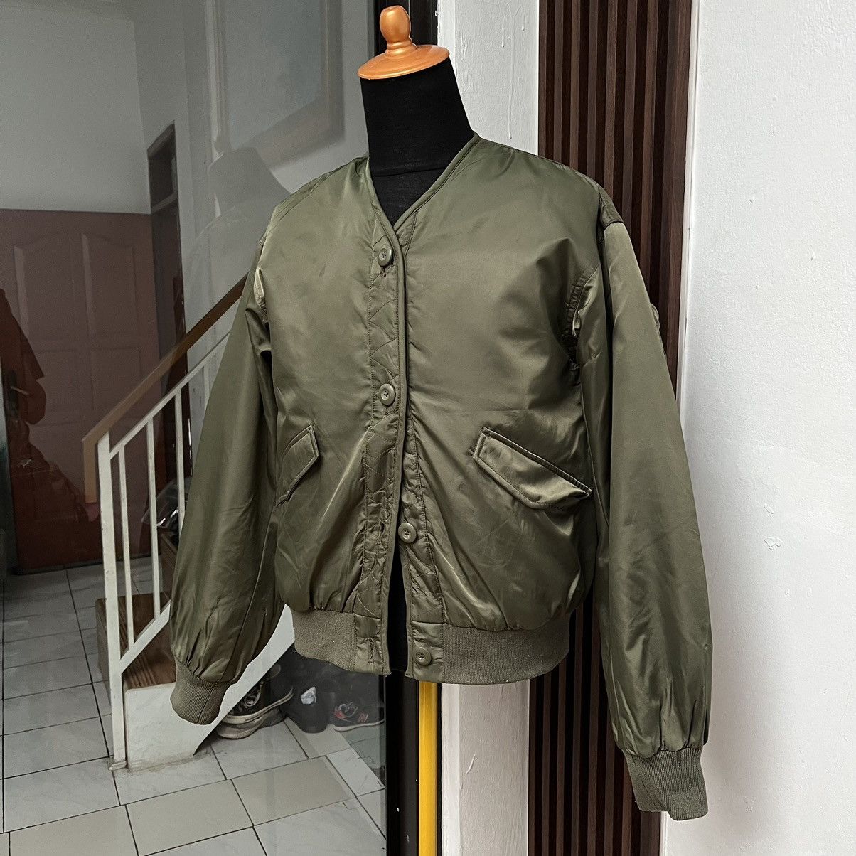 GOA RARE ✨ 2000S G.O.A Bomber Jacket Collarless Revesible Size US M / EU 48-50 / 2 - 4 Thumbnail
