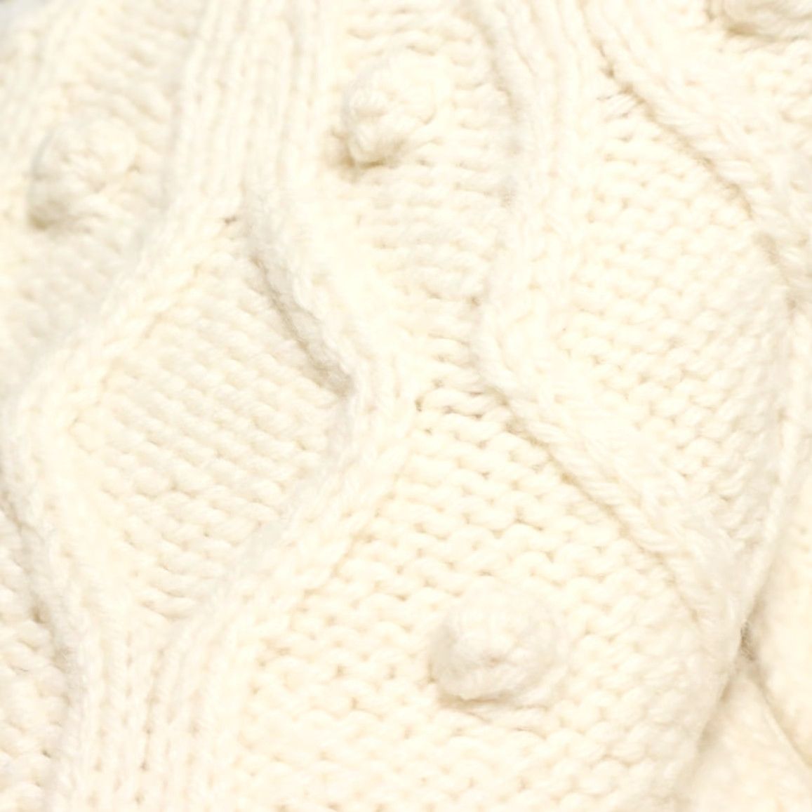 Vintage Avoca Handweavers Full Zip Handknit Wool Solid Long Sleeve Sweater Natural Women's S Shirt Size S / US 4 / IT 40 - 8 Thumbnail