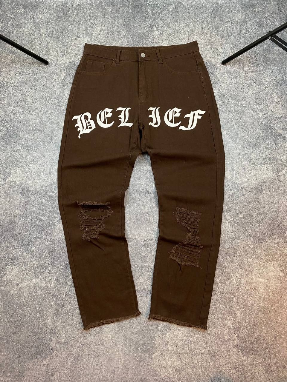 Japanese Brand Jeans Dirty Pants faded crash denim thrashed y2k distressed Size US 34 / EU 50 - 3 Thumbnail