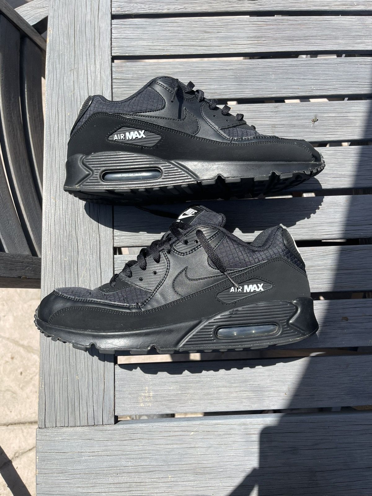Nike Nike air max 90 triple black Grailed