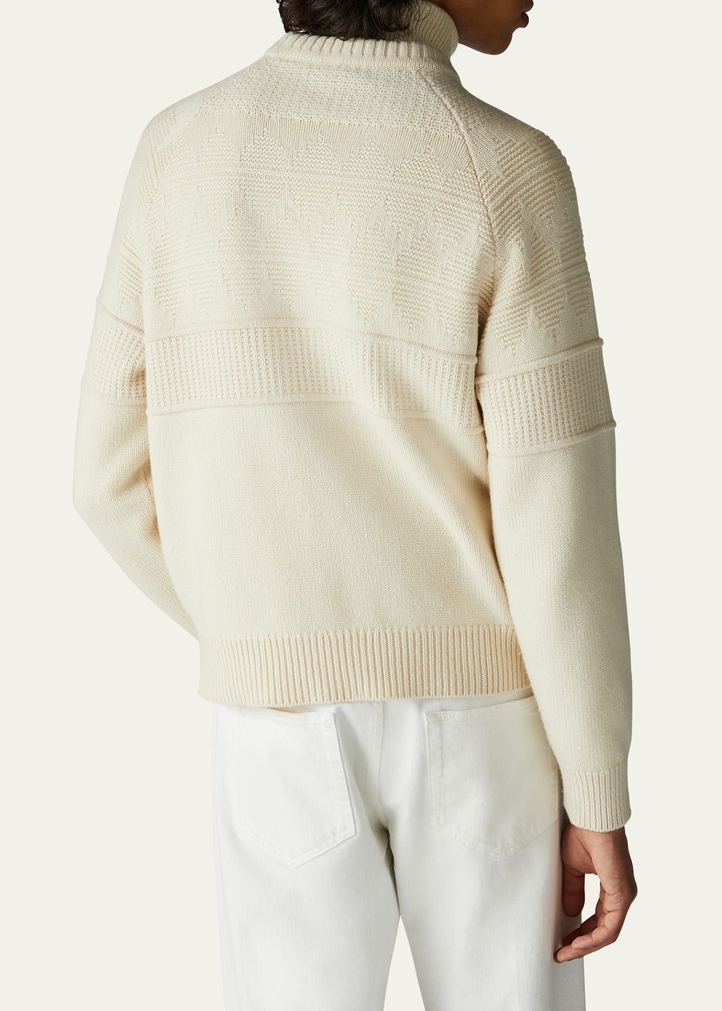 Loro Piana o1w1db10724 Aletsch Crew Neck Sweater in Ivory Size US M / EU 48-50 / 2 - 3 Thumbnail