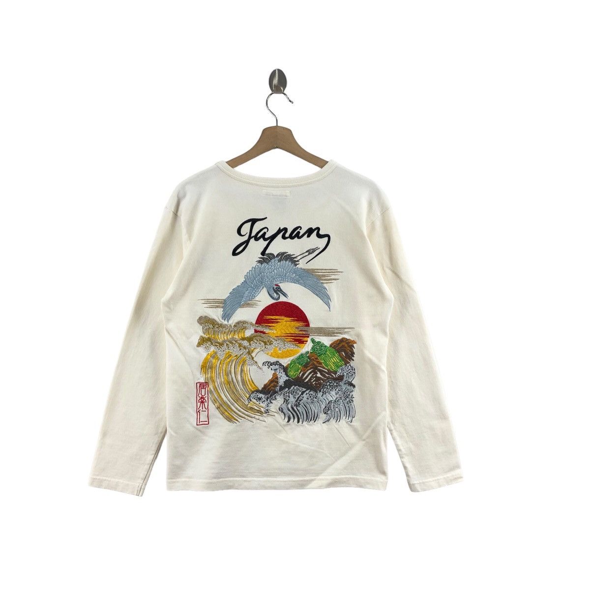 Japanese Brand × Vintage Pick!! Vtg SUKAJAN JAPAN Embroidery Long Sleeve Tshirt Size US M / EU 48-50 / 2 - 1 Thumbnail