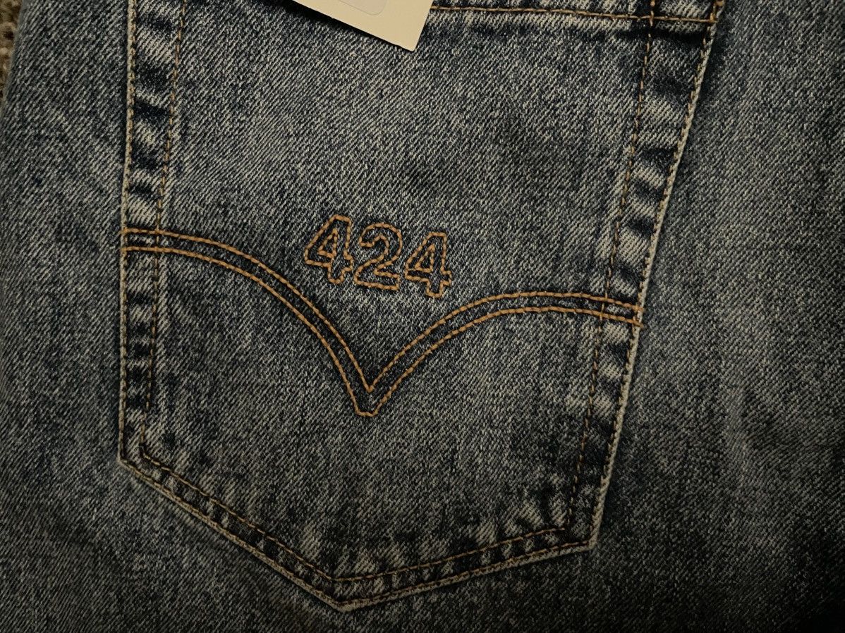 424 424 Fitted Denim in Washed Light Blue Size US 32 / EU 48 - 6 Thumbnail