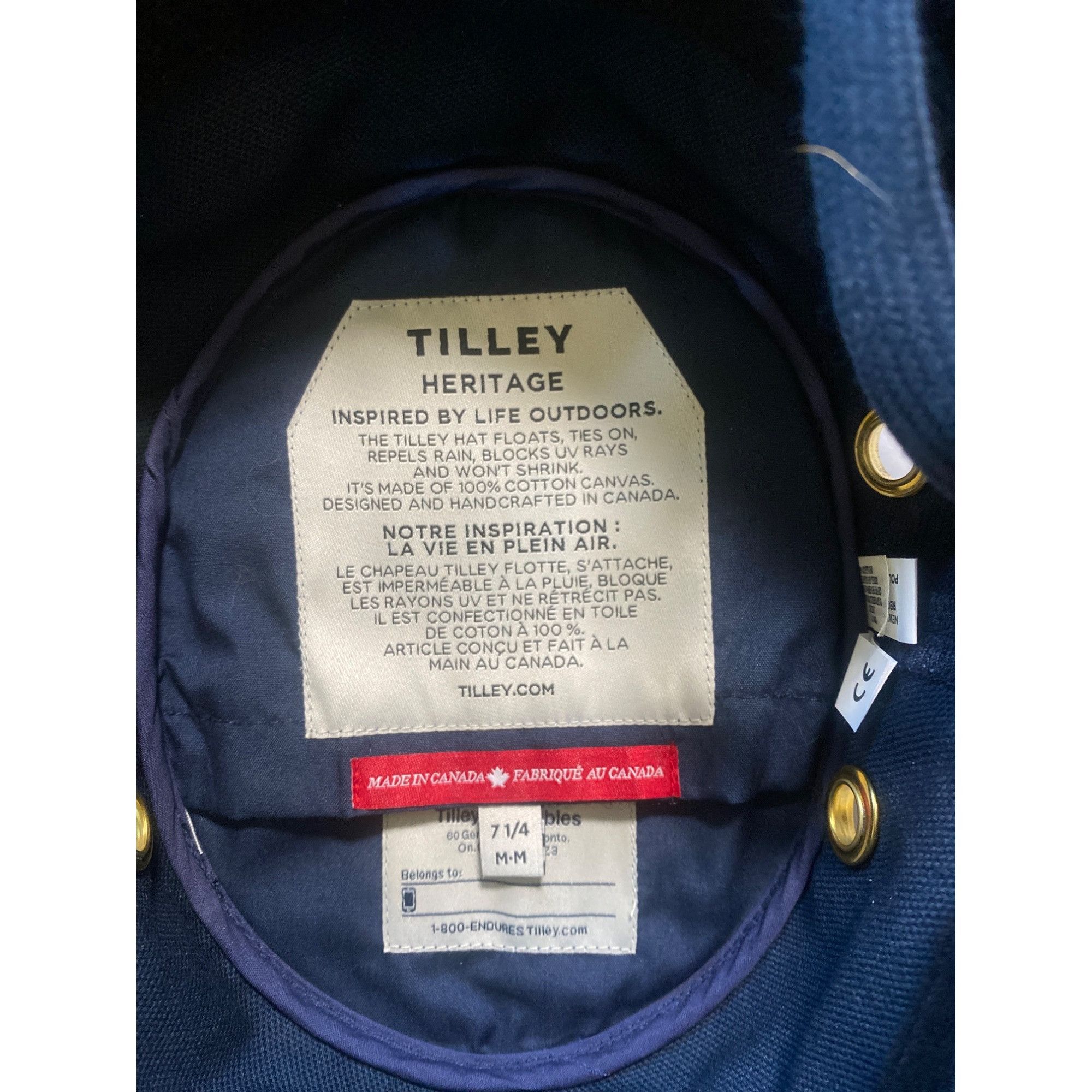 Tilley New Tilley T1 Iconic Bucket Hat Medium 7 1/4 New Navy Unisex Size ONE SIZE - 4 Thumbnail