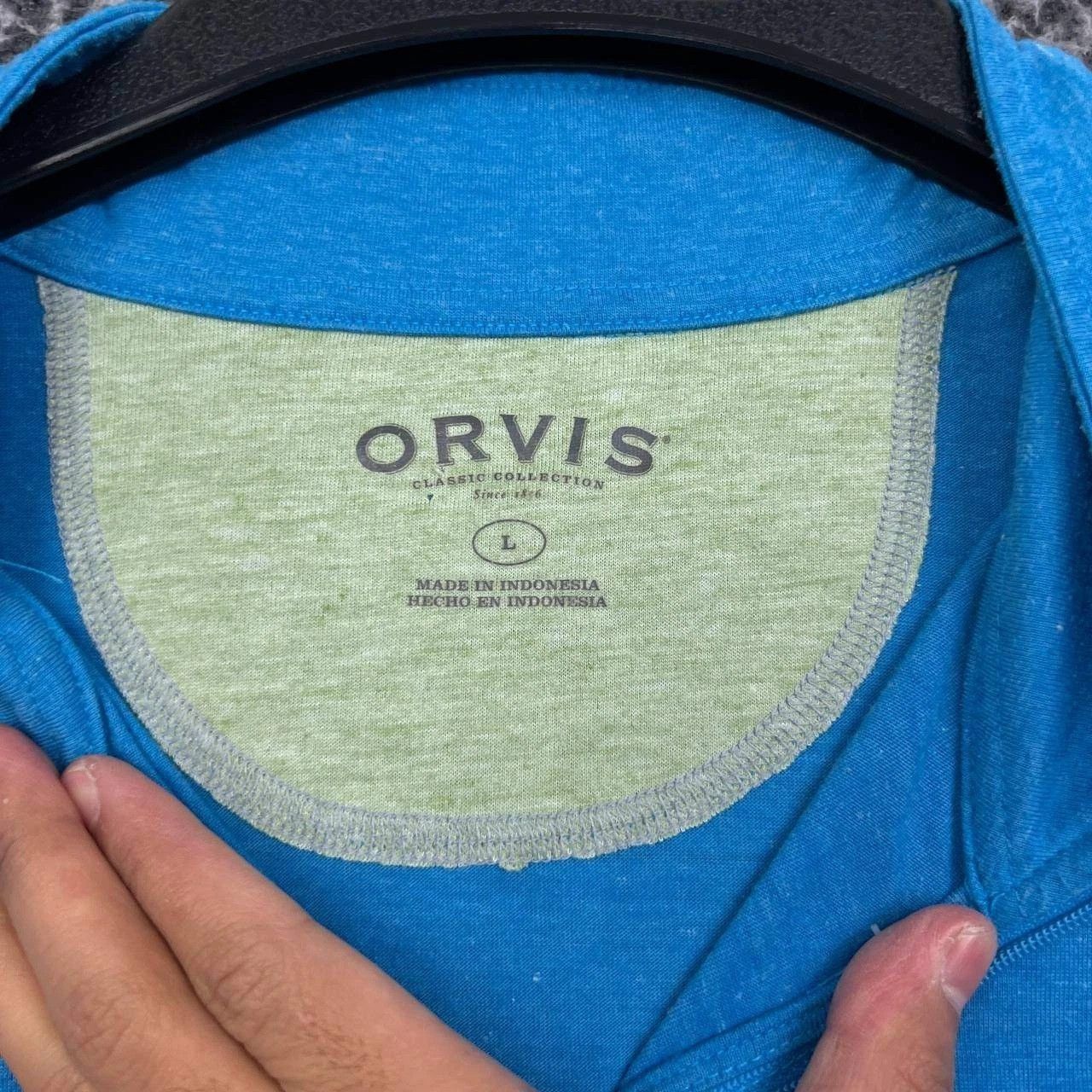 Orvis Orvis Shirt Men Pullover Long Sleeve Quarter Zip Mock Neck L Size US L / EU 52-54 / 3 - 6 Thumbnail
