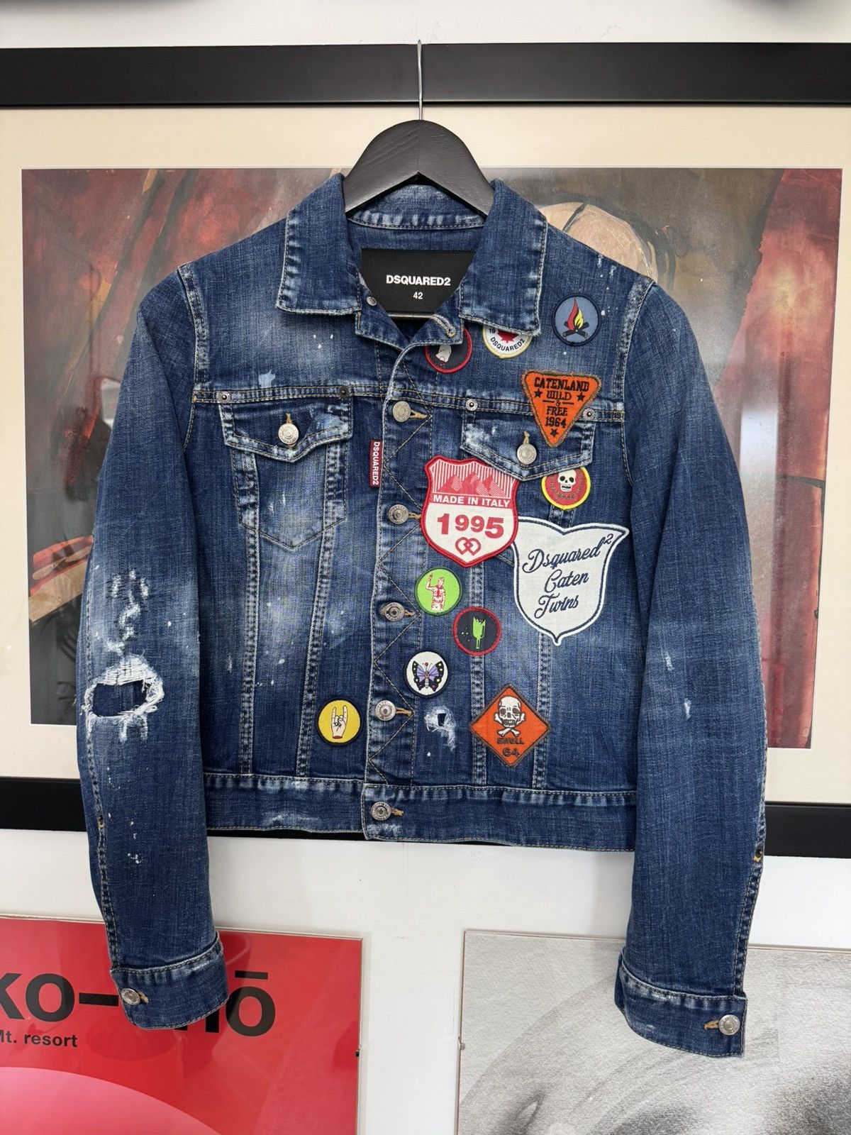 Dsquared2 Dsquared2 Denim Trucker Jacket Women Designer Patches Luxury Size M / US 6-8 / IT 42-44 - 1 Thumbnail