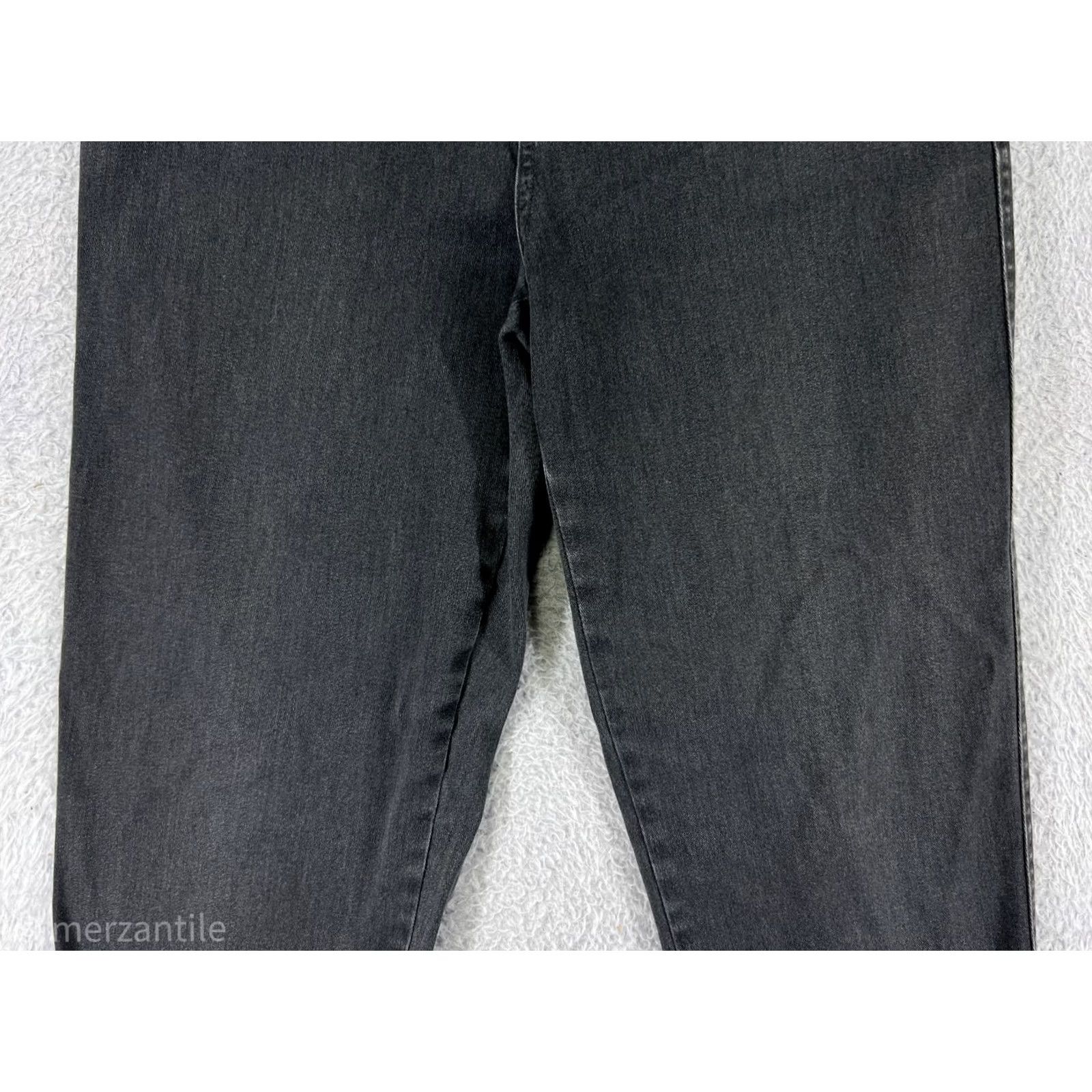 Bill Blass Bill Blass Jeans Women 6 Black Denim Tapered High Rise 5-Pocket Cotton Blend Stretch Floral Classic Designer Womens Size 28" / US 6 / IT 42 - 6 Thumbnail