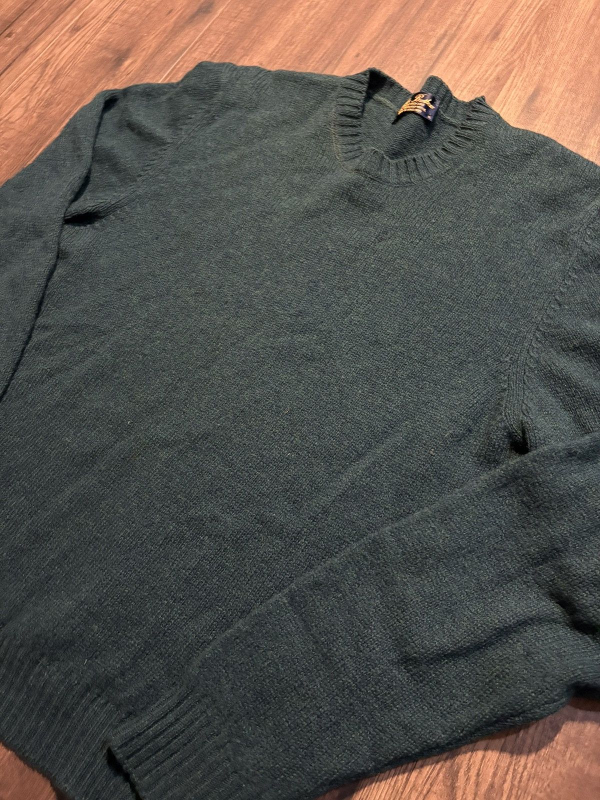 🔥Vintage Brooks Brothers Shetland Wool Sweater Green/Blue🔥