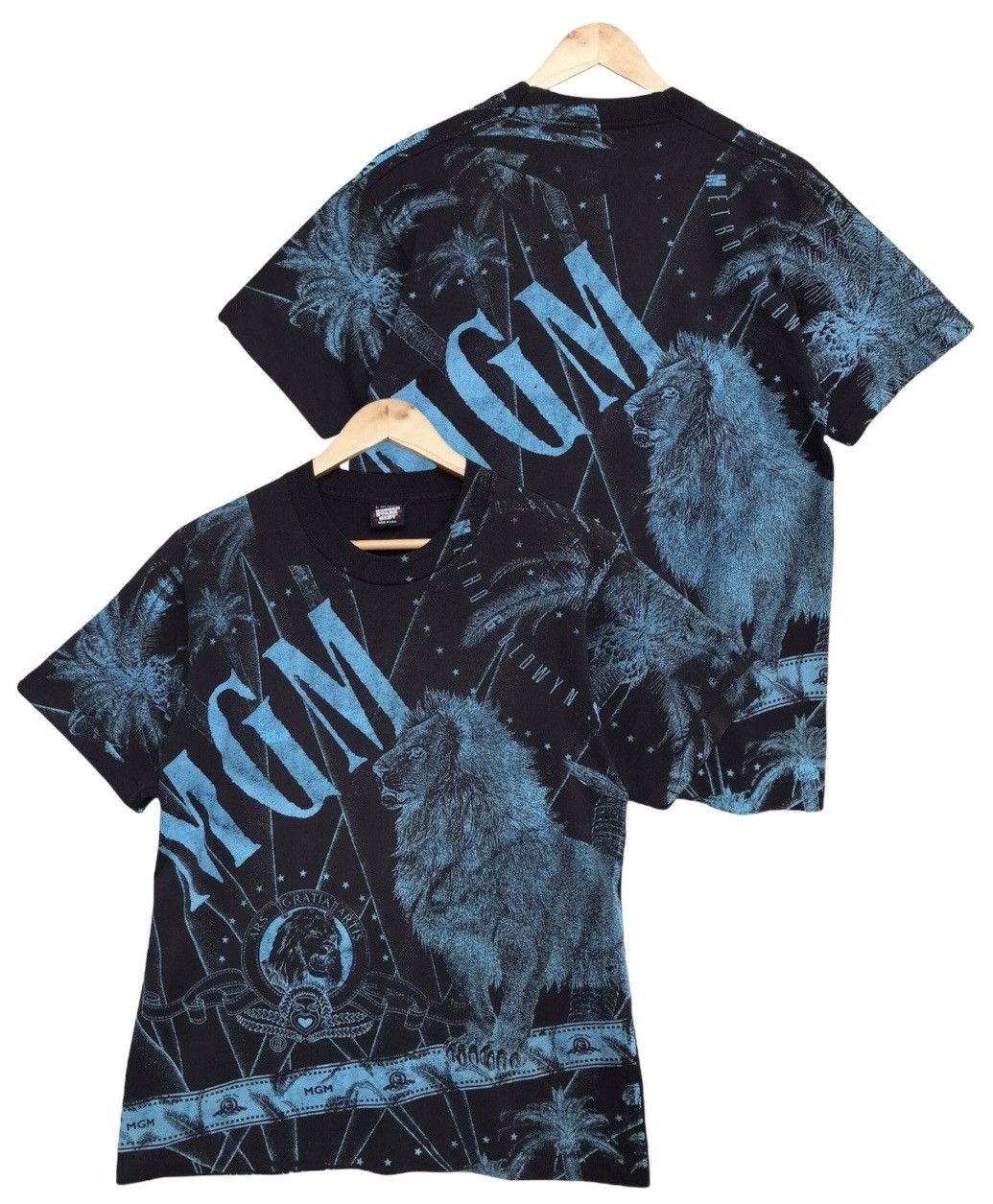 Vintage 90's MGM Allover Print Lion Single Stitch Tees
