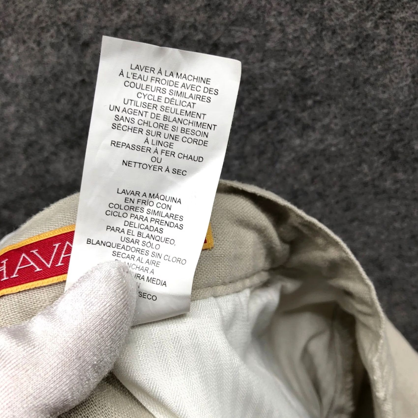 Vintage Havanera Pants Mens XL Beige Cotton Linen Straight Leg Drawstring Resort Size US 36 / EU 52 - 5 Thumbnail