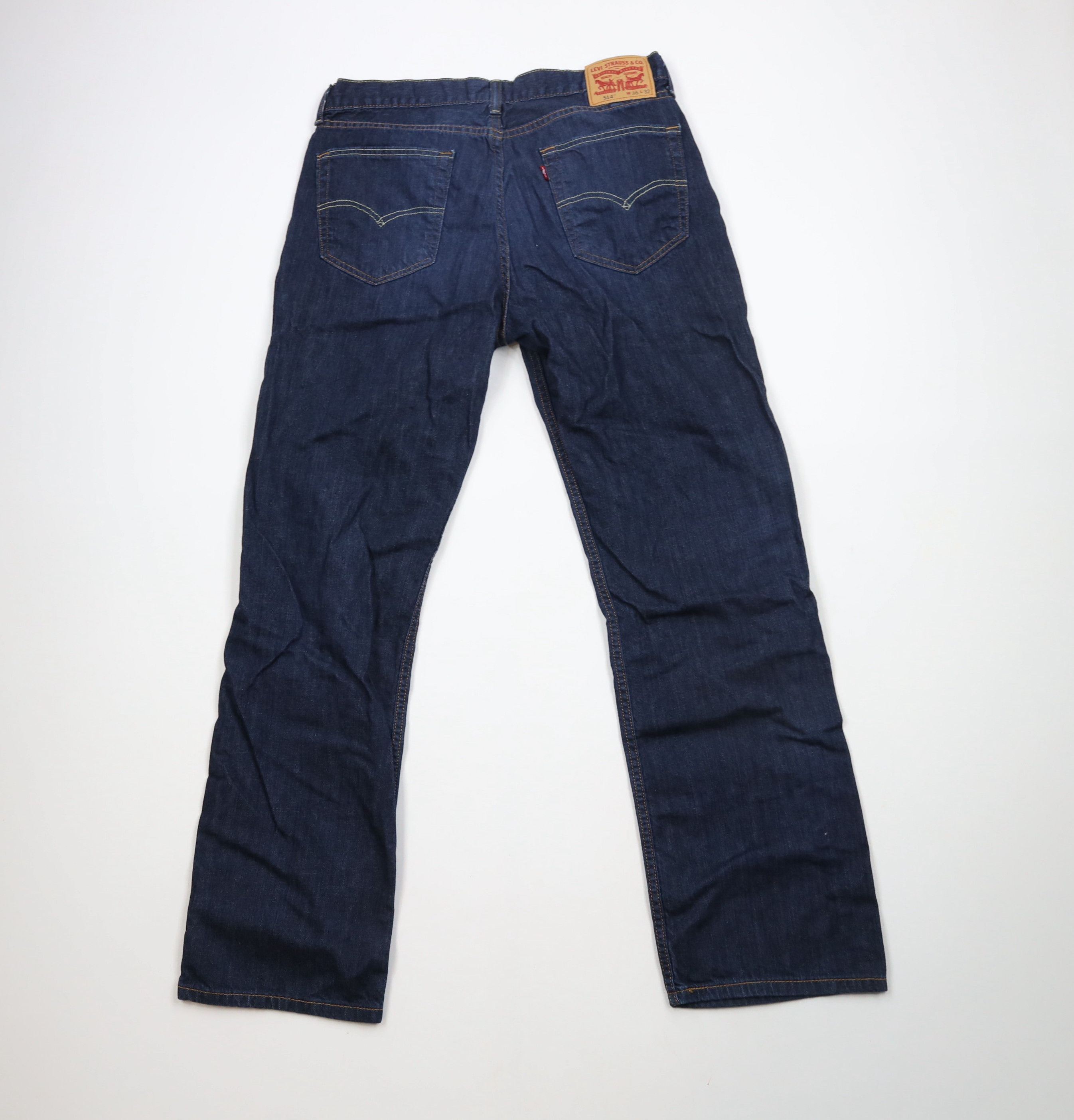 Levi's × Vintage Vintage Y2K Levis 514 Straight Leg Denim Jeans Indigo Blue Size US 36 / EU 52 - 9 Thumbnail