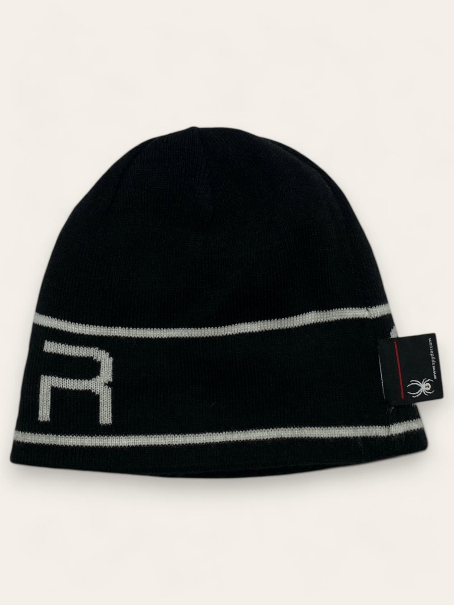 Spyder Vintage SPYDER Black Big Logo Reversible Beanie Warm Y2k Size ONE SIZE - 2 Thumbnail