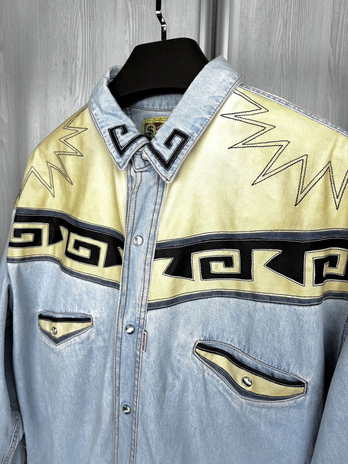 Other Vintage 90s Shooter Denim Western Native Cowboy Rodeo Shirt Size US XL / EU 56 / 4 - 7 Thumbnail